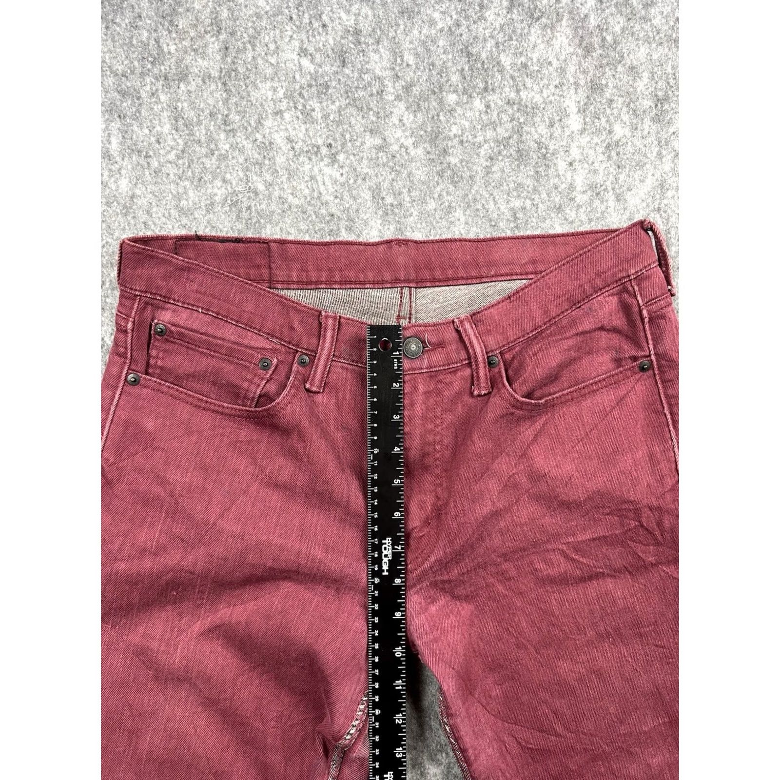 Vintage VINTAGE Levi's 511 Jeans Mens Burgundy Skinny Fit Slim Leg 34x32 Denim Cotton Elastane Stretch Pockets Logo 90s Style Mens Size US 34 / EU 50 - 5 Thumbnail