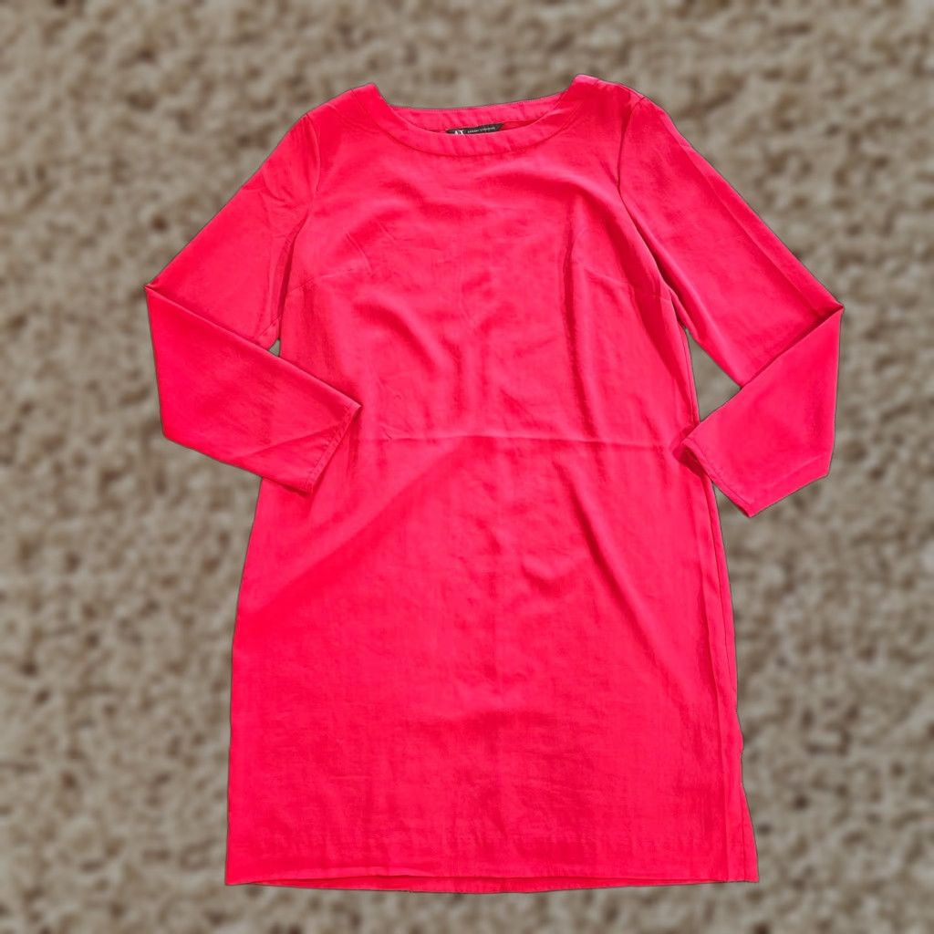Armani Exchange Armani Exchange Dress Womens Medium Red Sheath Long Sleeve Holiday Cocktail Dress Size M / US 6-8 / IT 42-44 - 1 Thumbnail
