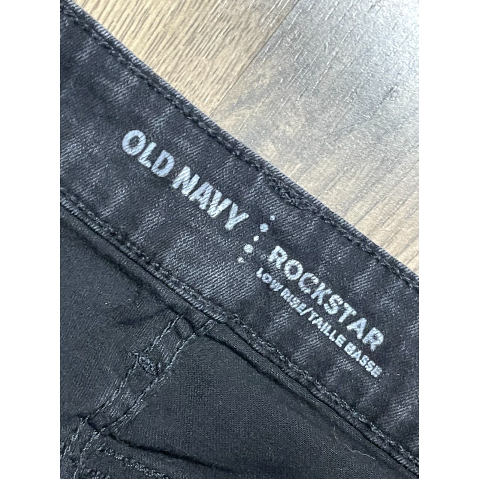 Old Navy Old Navy Jeans Women's 12 Long Black Skinny Rockstar Low Rise Denim 5-Pocket Inseam 29 Size 34" / US 12 / IT 48 - 4 Thumbnail