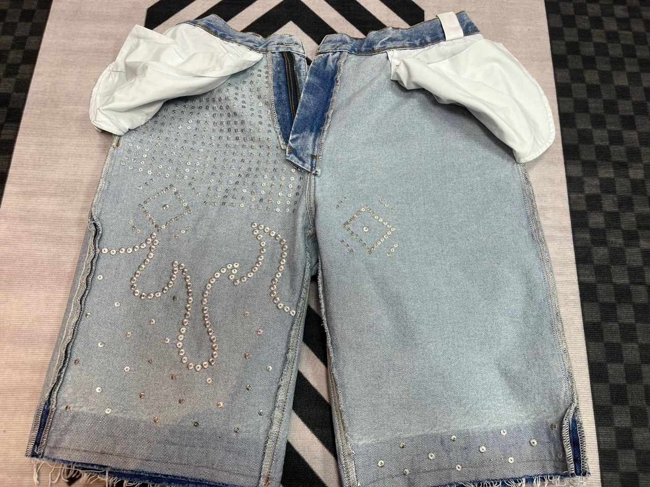 LOST INTRICACY Blue Denim Shorts Size US 34 / EU 50 - 3 Thumbnail