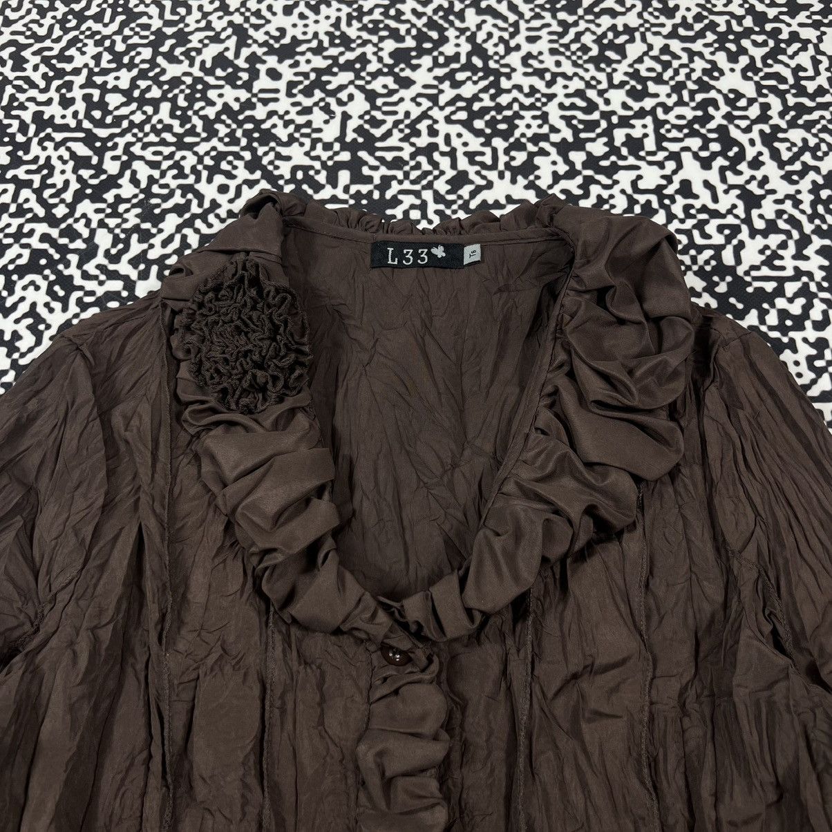Japanese Brand Vintage Y2K L33 Ruffled Boho Japanese Style Blouses Shirt Size XL / US 12-14 / IT 48-50 - 9 Thumbnail