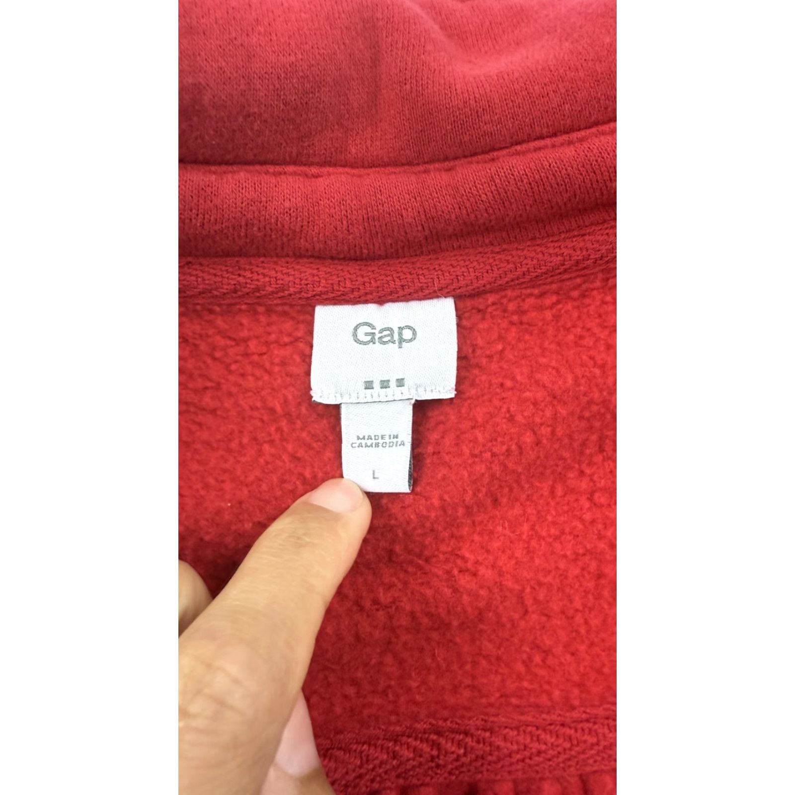 Gap VINTAGE Gap Jacket Womens Large Button Front Fleece Fall 09 Soft Pockets Red Style Casual Size L / US 10 / IT 46 - 3 Thumbnail