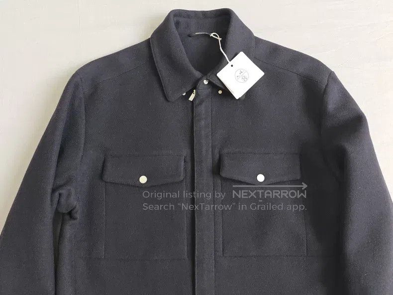 Hermes Hermes Men's wool jacket, navy blue, 100% wool, autumn and Size US L / EU 52-54 / 3 - 2 Thumbnail