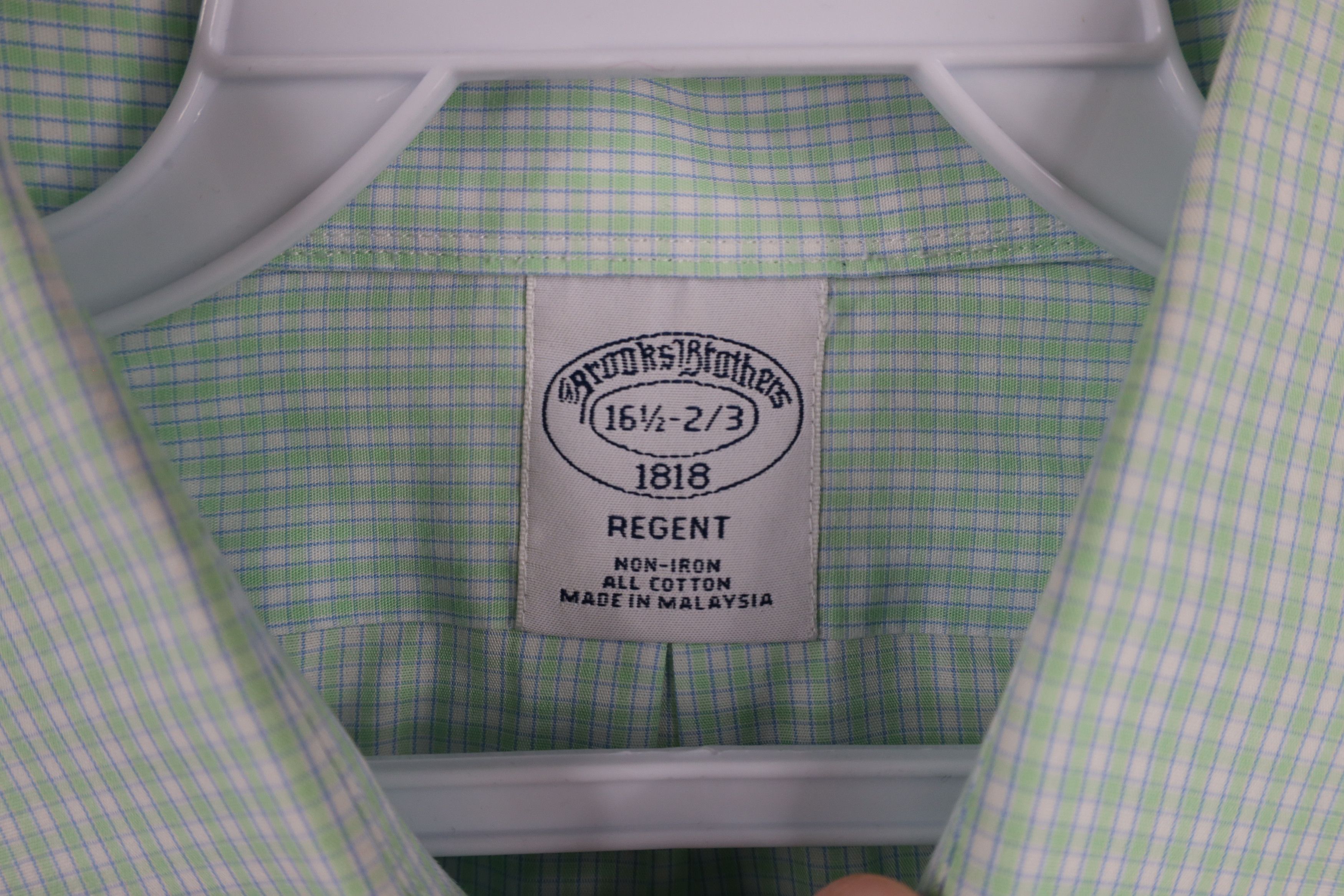 Brooks Brothers × Vintage Vintage 90s Brooks Brothers Regent Button Shirt Plaid Green Size US M / EU 48-50 / 2 - 6 Thumbnail