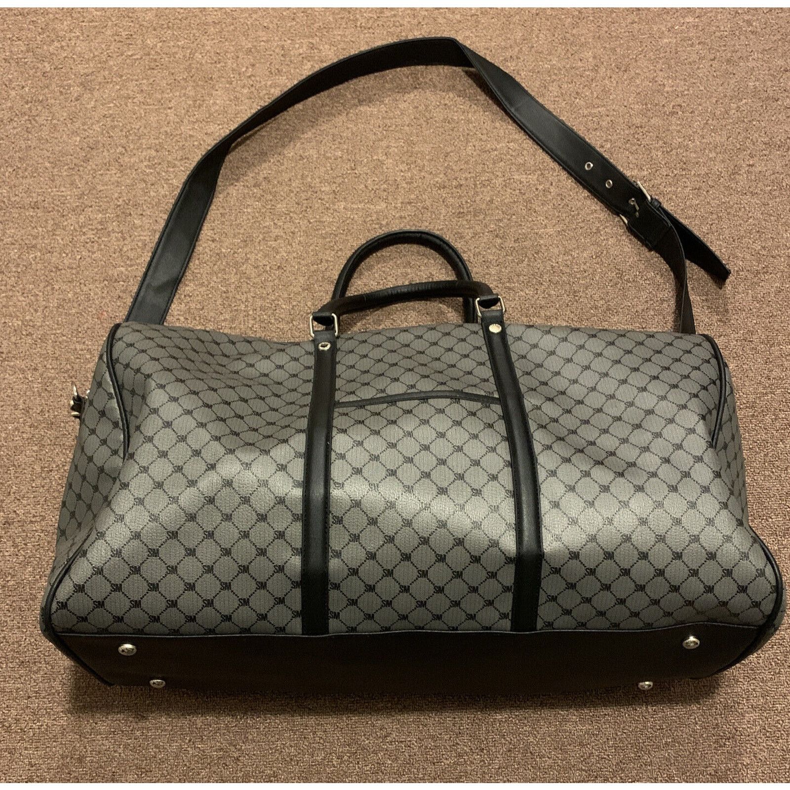 Steve Madden STEVE MADDEN CARRY DUFFLE BAG BLACK DESIGNER LOGO GYM TOTE Size ONE SIZE - 1 Thumbnail