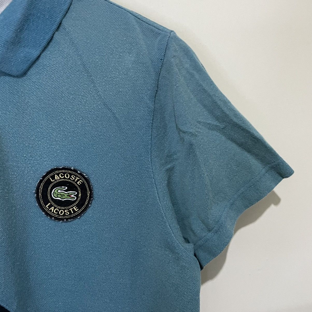 Lacoste Lacoste polo shirt two-tone design in teal and dark blue Size US M / EU 48-50 / 2 - 4 Thumbnail