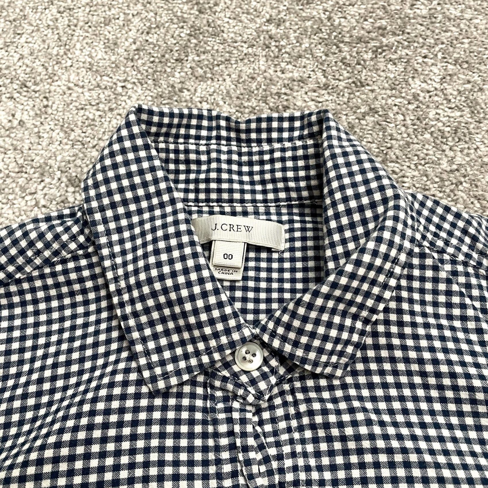 J.Crew J.Crew Striped Popover Shirt Womens 00 Blue White Button-Down Cotton Top Shirt Casual Womens 00 Blue White Striped Button-Up Cotton Top Size XXS / US 00 / IT 34 - 3 Thumbnail