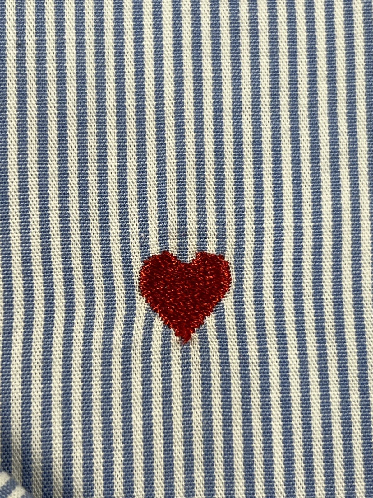 Moschino Vintage Moschino Mini Heart LS Cotton Striped Shirt Size US S / EU 44-46 / 1 - 5 Thumbnail