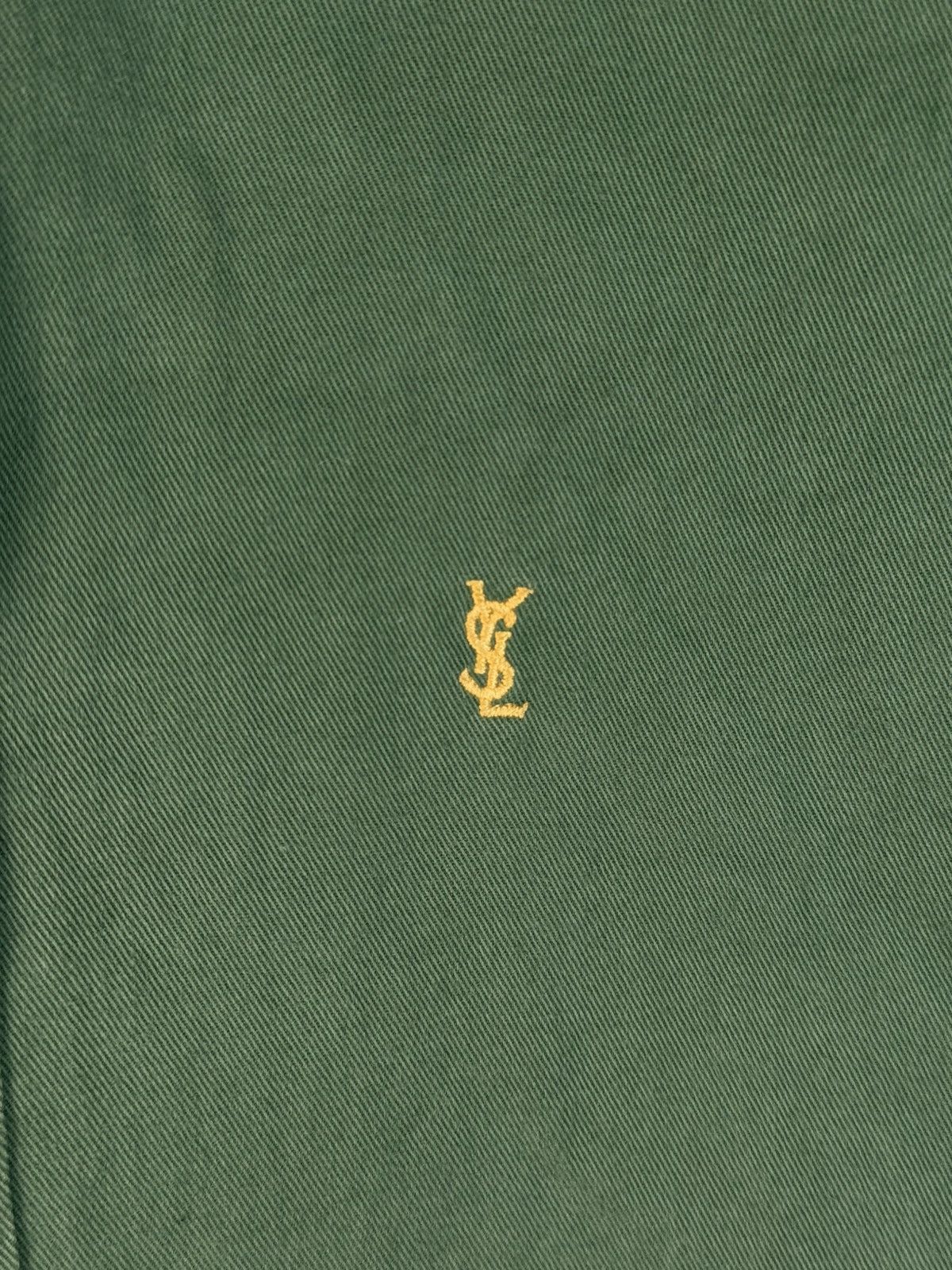 Yves Saint Laurent Green YSL Shirt Heavy Cotton YSL Denim Shirt Overshirt Size US M / EU 48-50 / 2 - 3 Thumbnail
