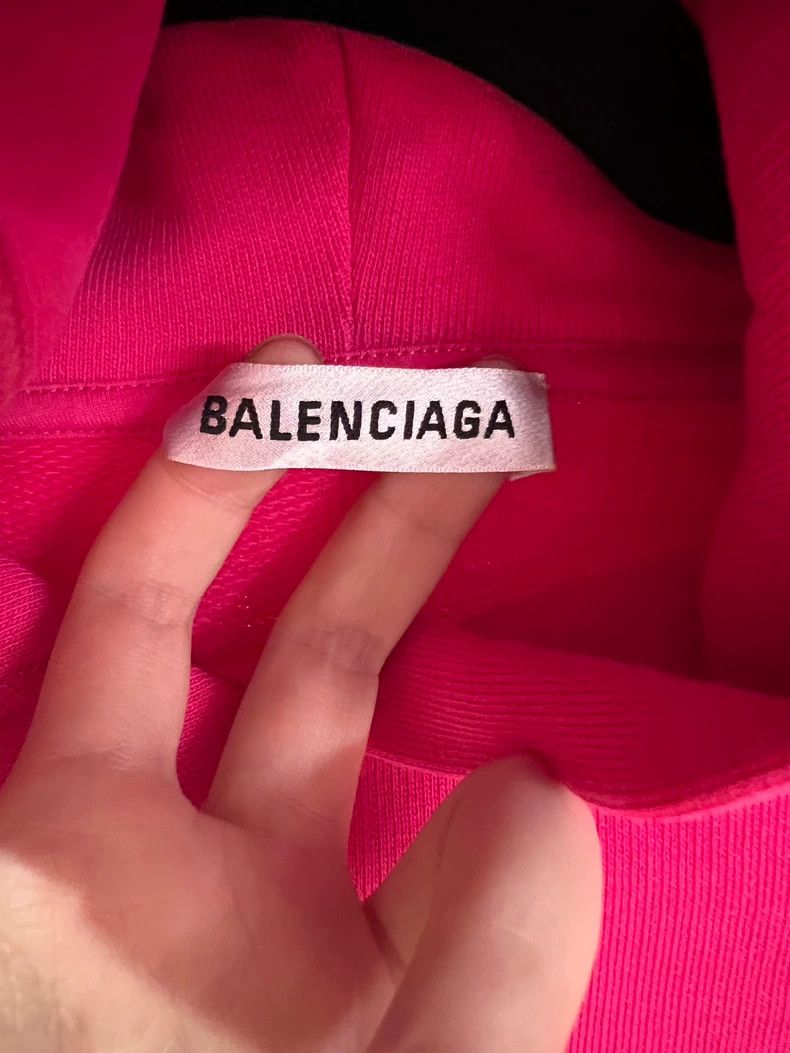 Balenciaga Balenciaga Fuchsia Back Letter Hoodie Size S Size US S / EU 44-46 / 1 - 3 Thumbnail
