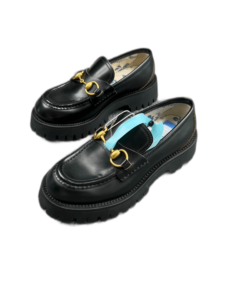 Gucci gucci black leather horsebit loafers with bee Size US 5 / EU 37 - 1 Thumbnail