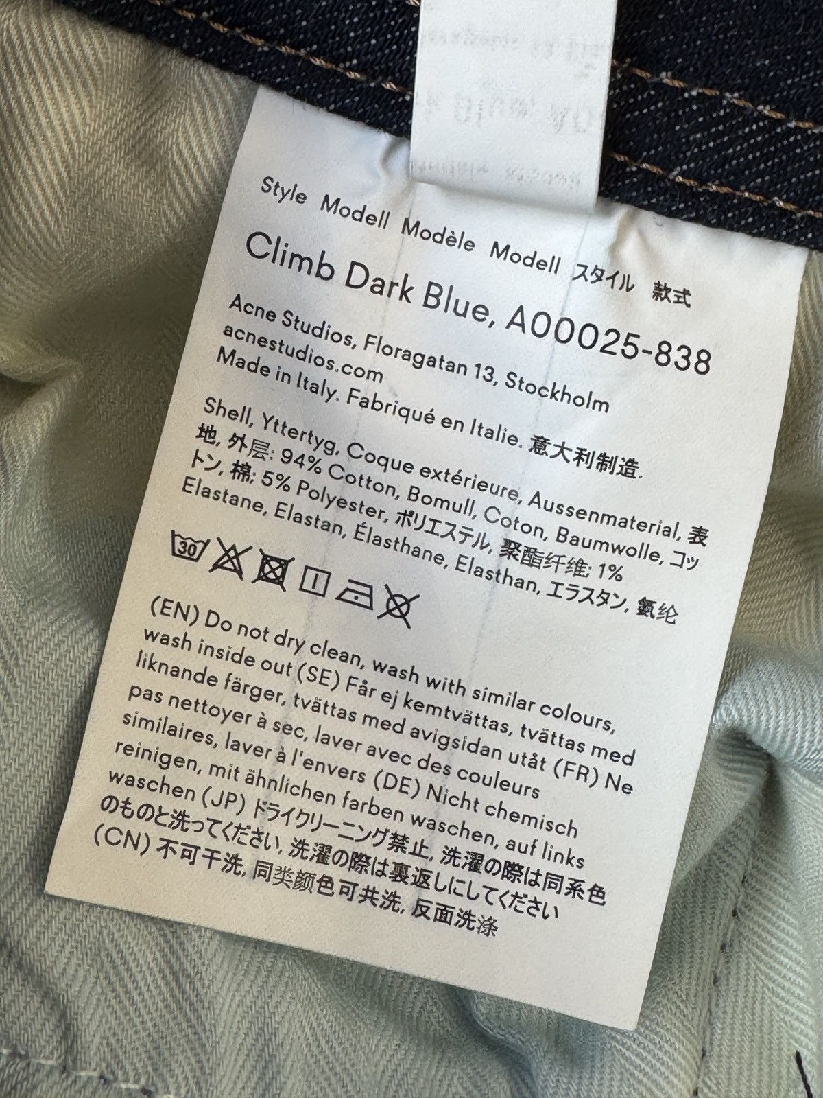 Acne Studios Acne Studios Blå Konst 'Climb' Skinny Jeans Size 25" / US 0 / IT 36 - 7 Thumbnail