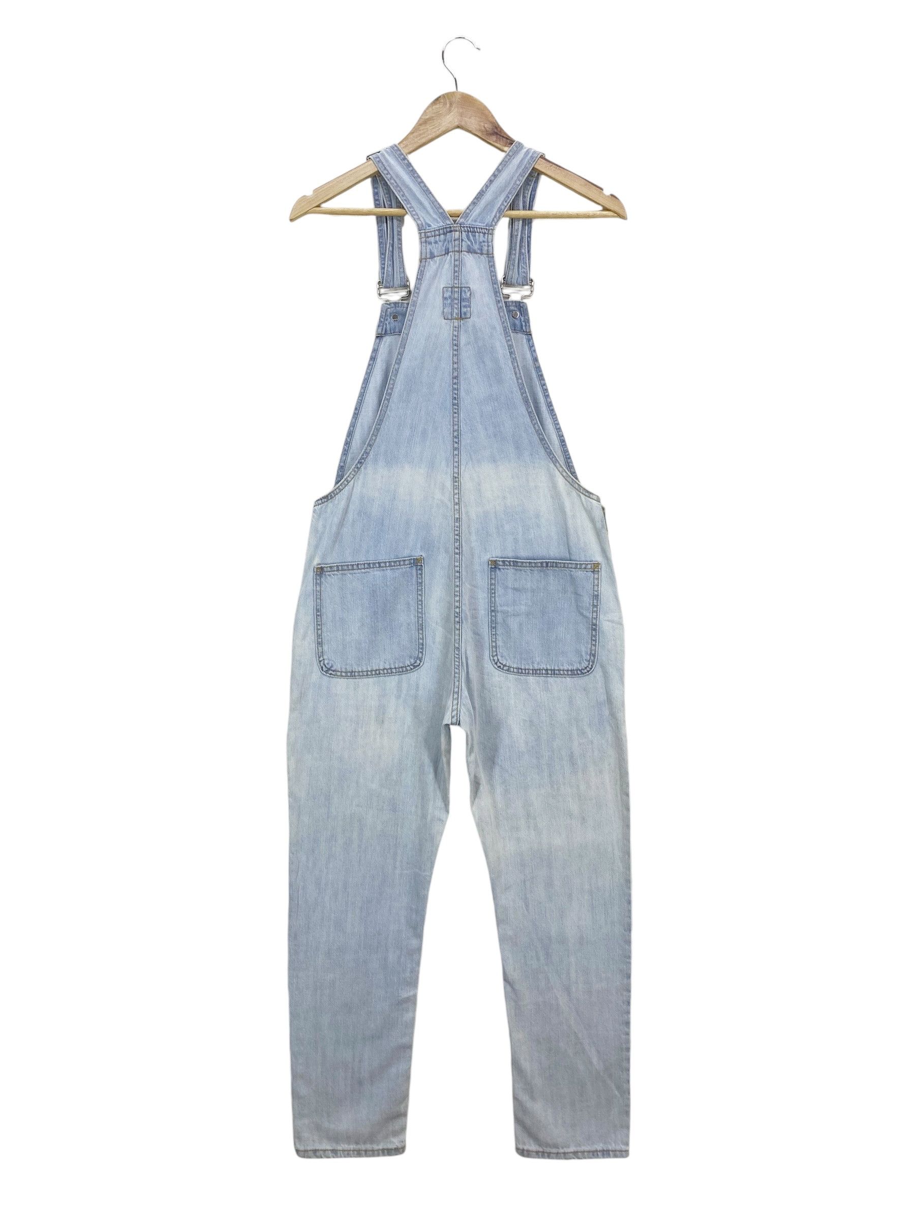 Big John × Vintage Gap Carpenter Light Wash Baker Pocket Bib Overalls Size US 33 - 2 Thumbnail