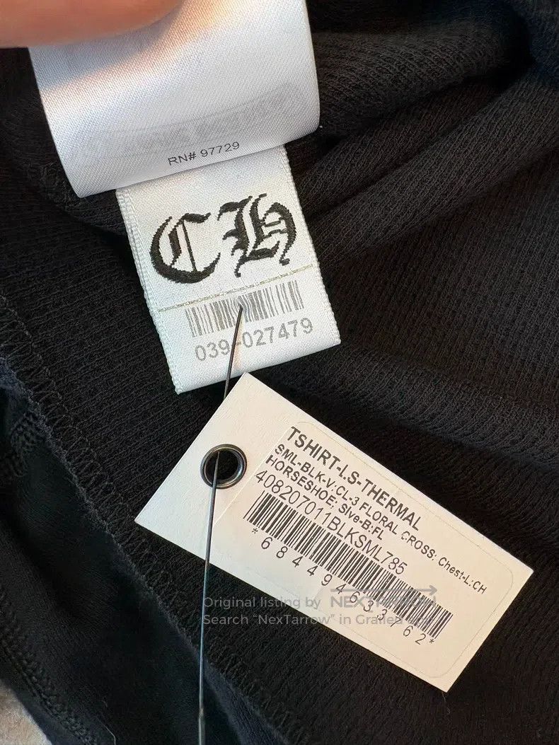 Chrome Hearts CHROME HEARTS Size S Horseshoe arm waffle warm long sleeve Size US S / EU 44-46 / 1 - 3 Thumbnail