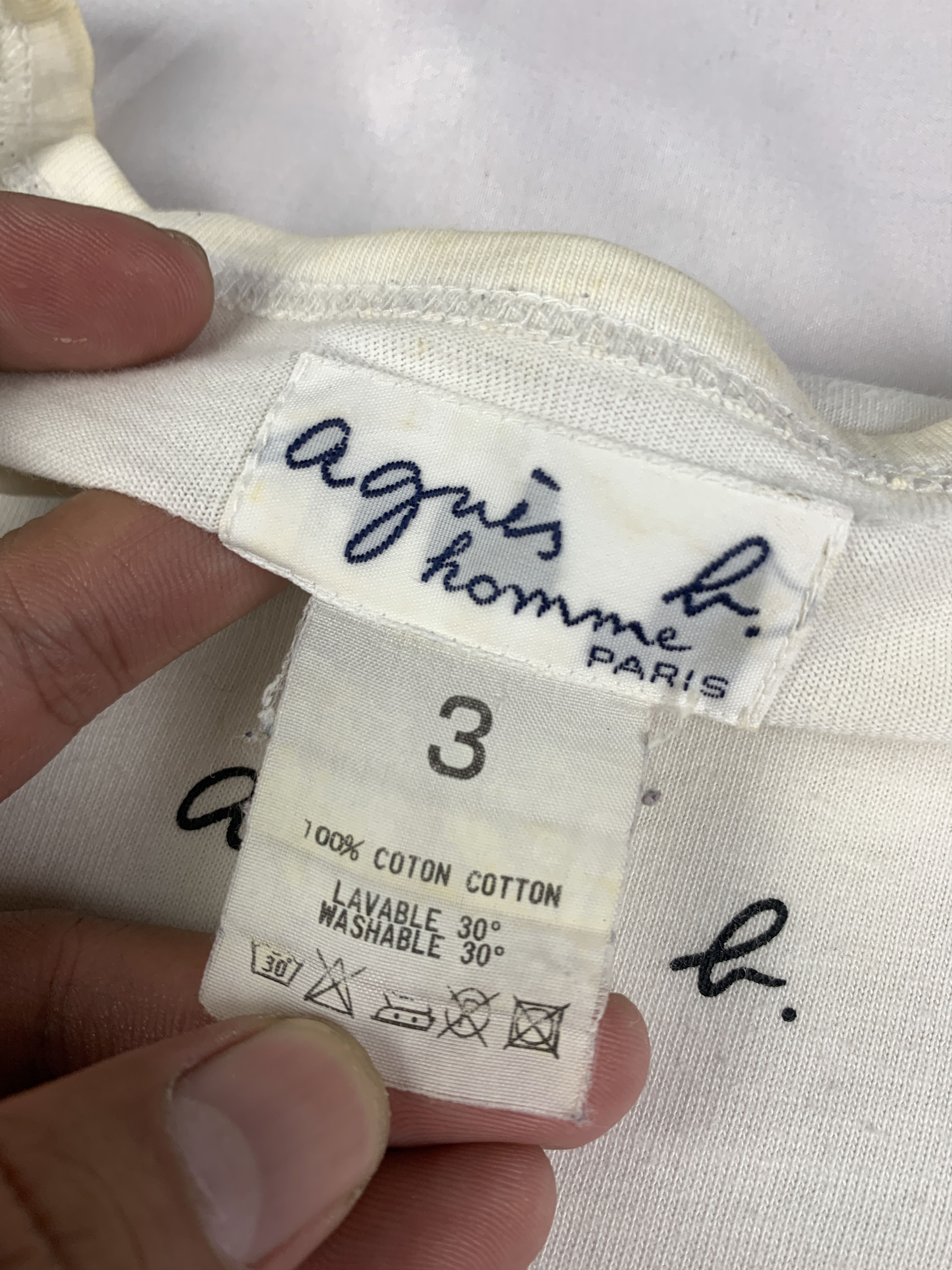 agnes b. 2000s agnes B Homme White Longsleeve (M to L) Size M / US 6-8 / IT 42-44 - 5 Thumbnail