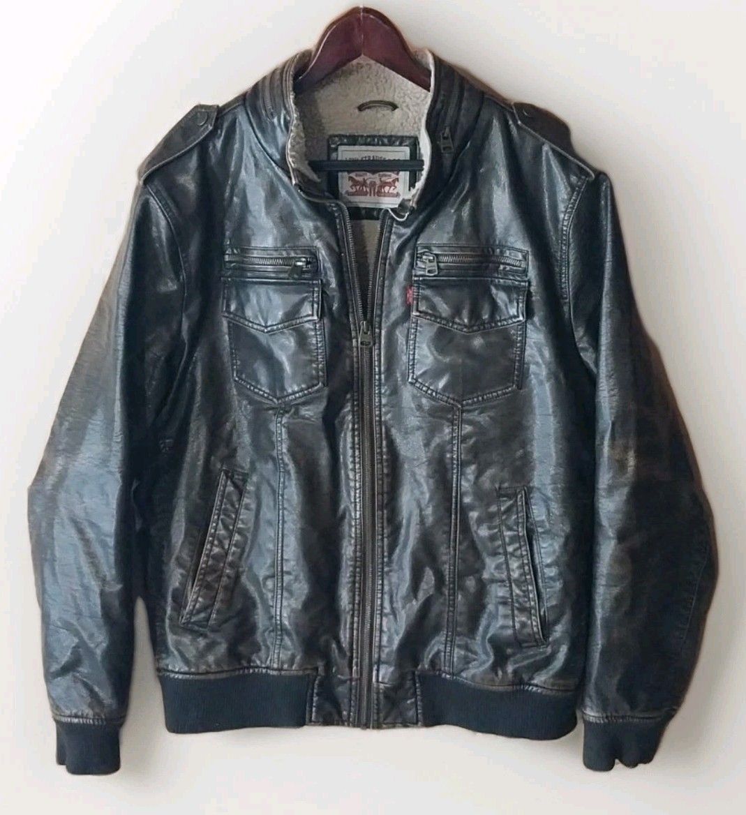 Levi's Vintage Clothing Levi Strauss Brown Sherpa Lined Aviator Bomber Jacket Size US L / EU 52-54 / 3 - 2 Thumbnail