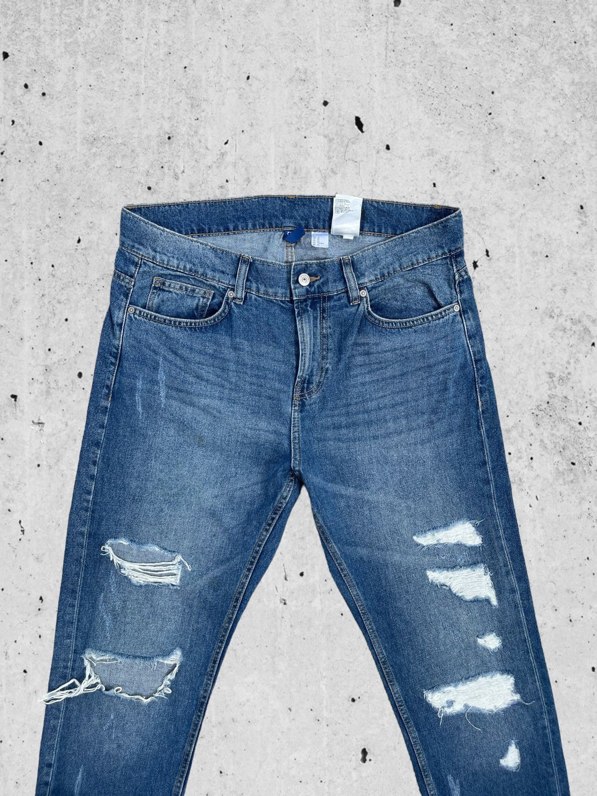 Jean 🔥 Devided Blue Distressed Denim Streetwear W34🔥 Size US 34 / EU 50 - 3 Thumbnail