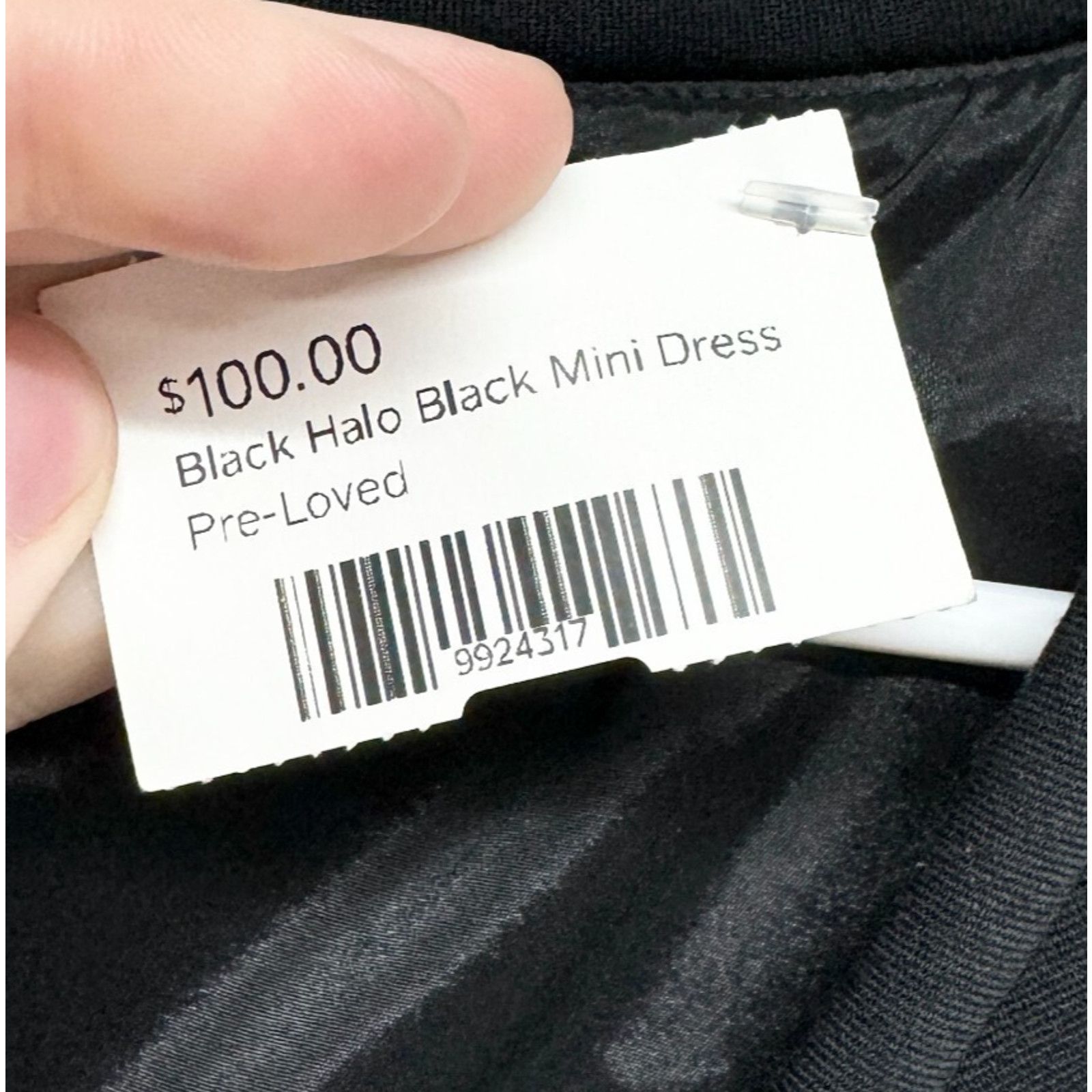 Black Halo Women Dress Size 8 Black Sleeveless Mini Pleated