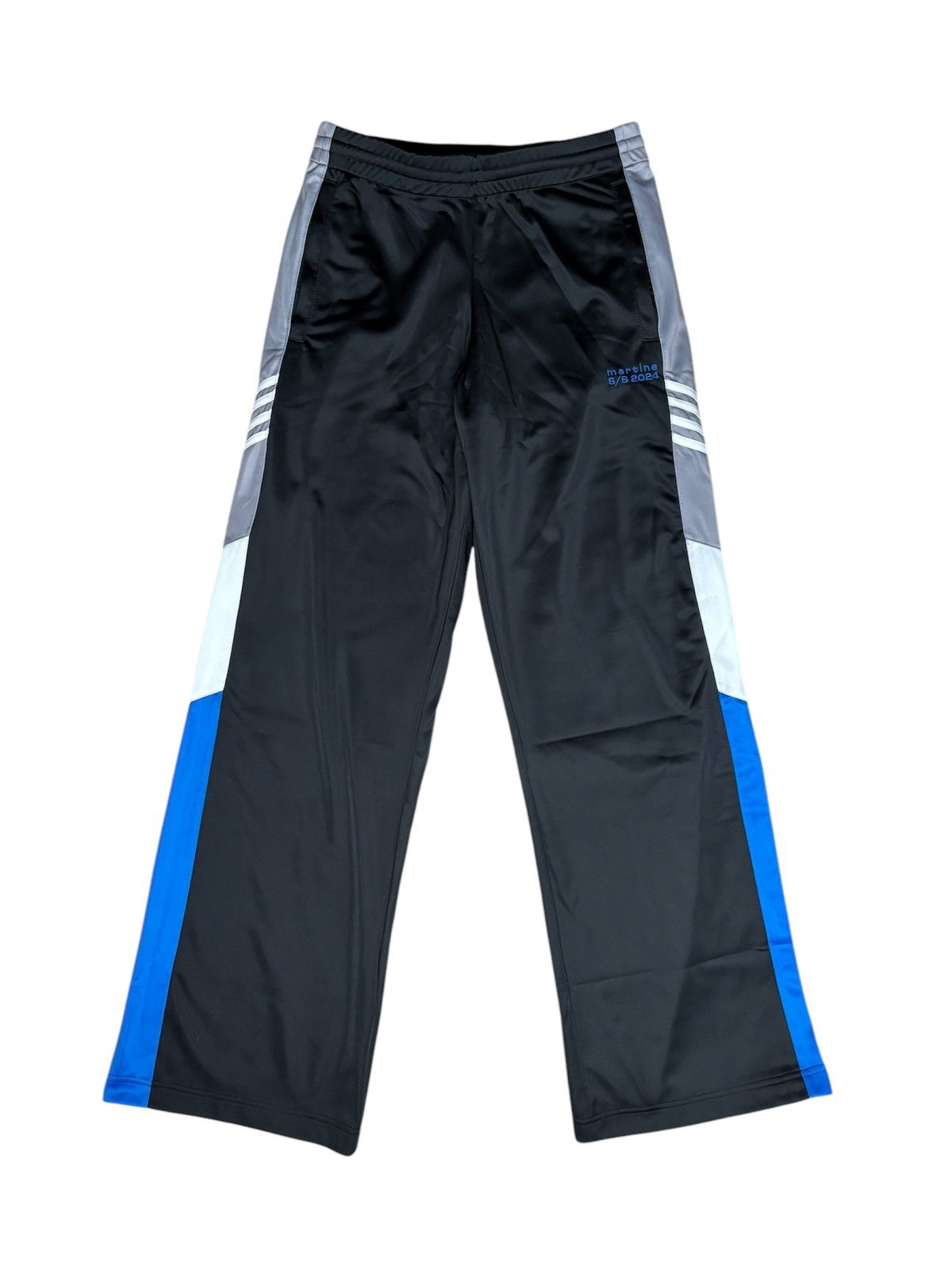 Martine Rose ($545) SS24 Wide Leg Flare Black/Grey/Blue Paneled Trackpant Size US 30 / EU 46 - 3 Thumbnail