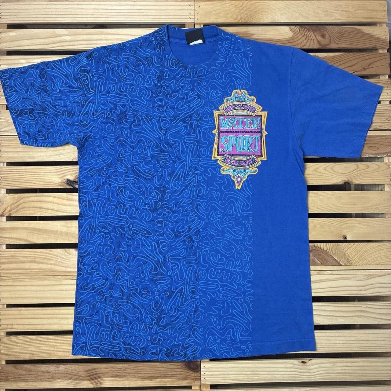 Other Vintage Beach Gear Blue AOP Surf Tee Size Large | Grailed