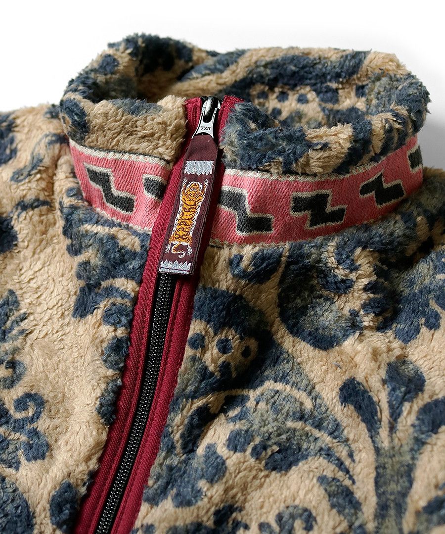 Kapital KAPITAL DAMASK Virgin Mary light fleece zip up blouson beige Size US XL / EU 56 / 4 - 6 Thumbnail