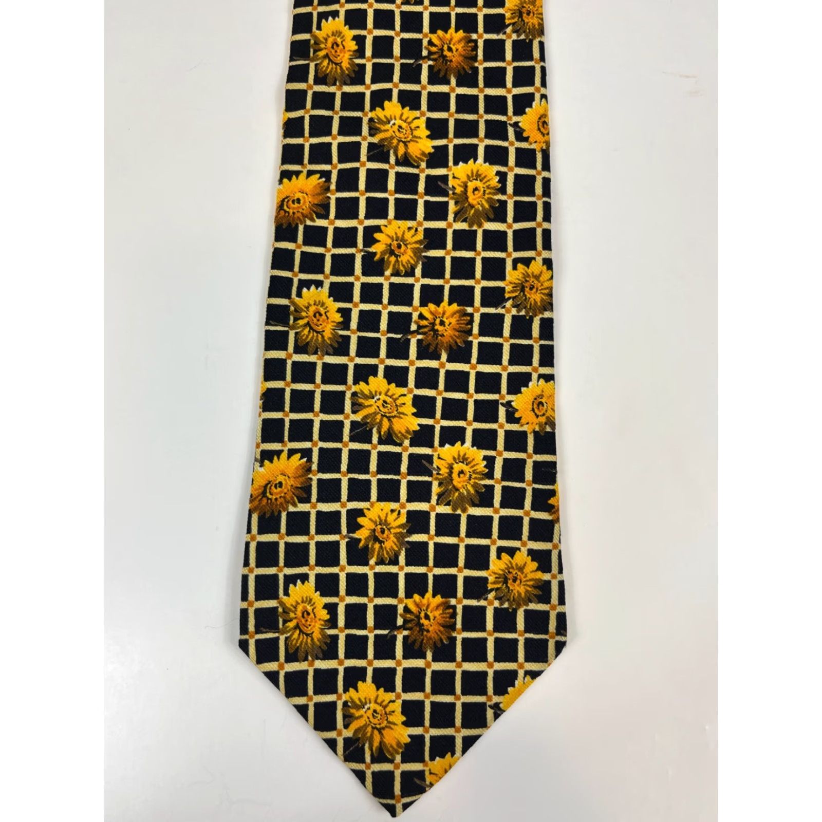 Hugo Boss VINTAGE Hugo BOSS Silk Tie Men Wide 4" Floral 58" Made in Italy Size ONE SIZE - 3 Thumbnail