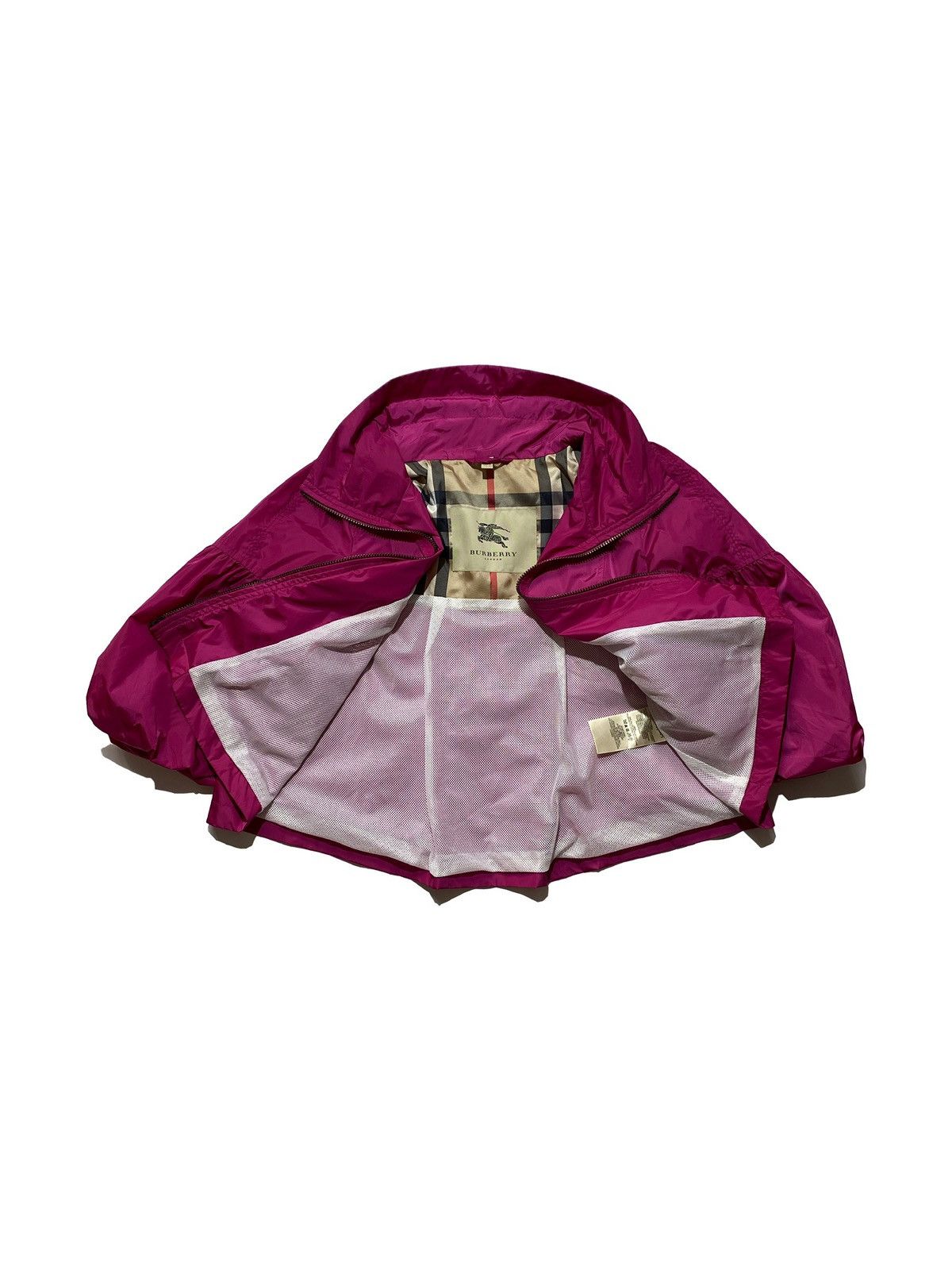 Burberry × Vintage burberry nylon pink 3/4 cropp sleeve jacket Size L / US 10 / IT 46 - 7 Thumbnail