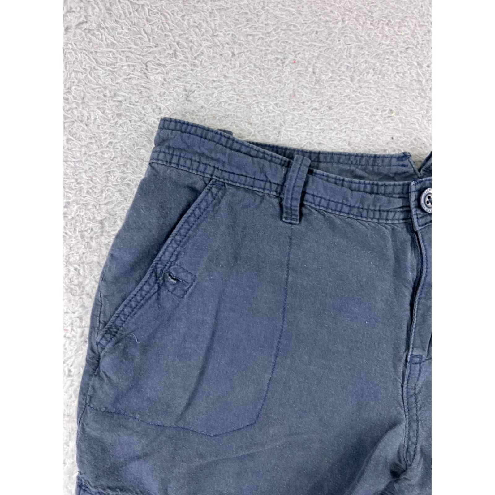 Calvin Klein Calvin Klein Shorts Women 6 Blue Linen Blend Woven Bush Pockets 29x5 - Regular, Blue, Linen Blend, 6, Women, Calvin Klein, Shorts Size 28" / US 6 / IT 42 - 7 Thumbnail