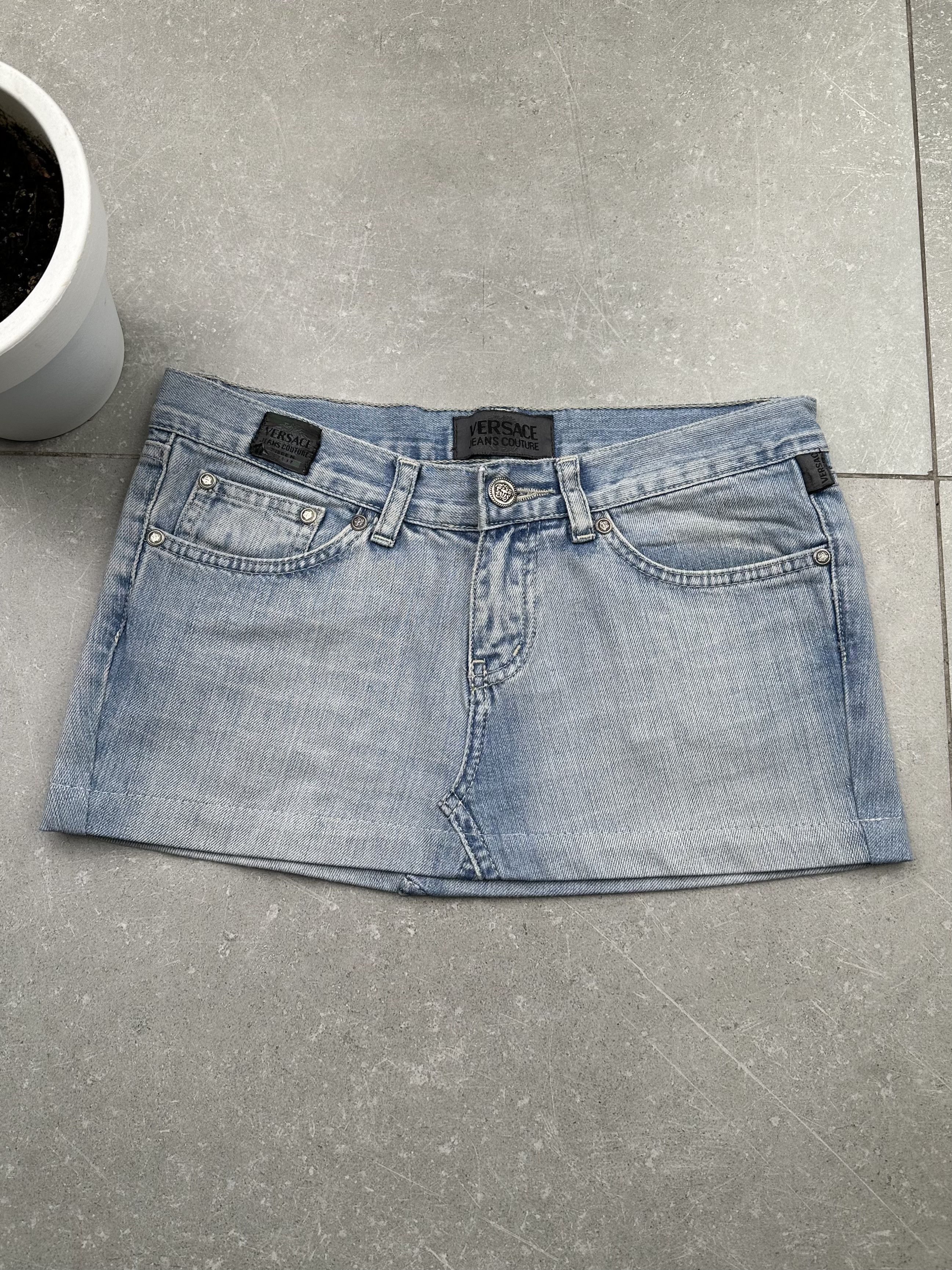 Versace Jeans Couture × Vintage Versace Jeans Couture Vintage Mini Skirt Size 26" / US 2 / IT 38 - 2 Thumbnail