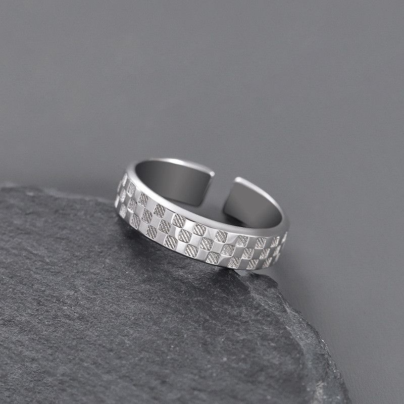VIBE Men's Vintage Checkerboard Ring Size ONE SIZE - 1 Thumbnail