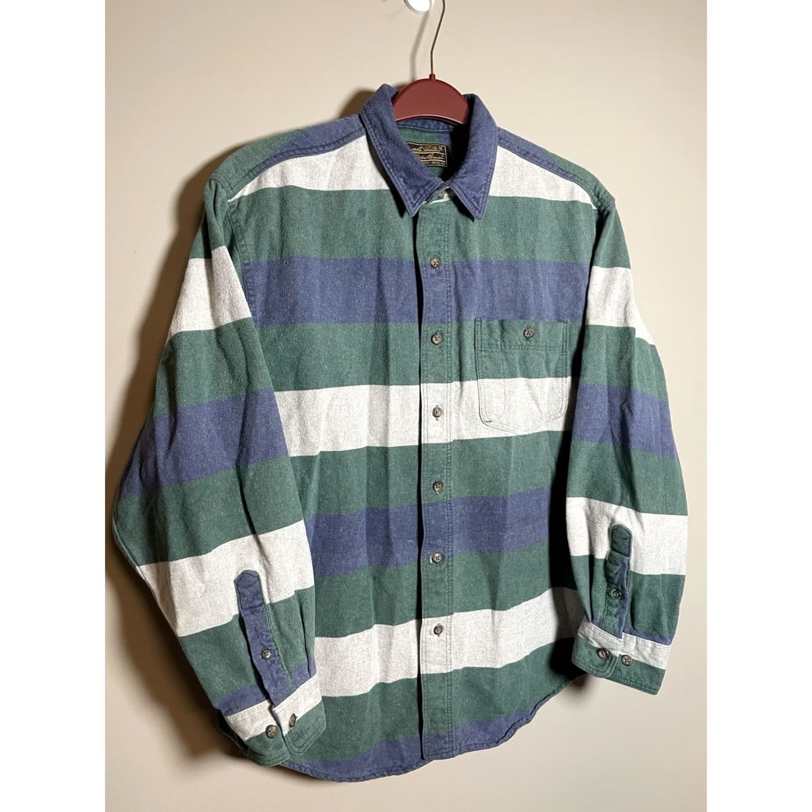 Eddie Bauer VINTAGE Eddie Bauer Shirt Mens L Chamois Flannel Men Heavyweight Striped G88 Size US L / EU 52-54 / 3 - 2 Thumbnail