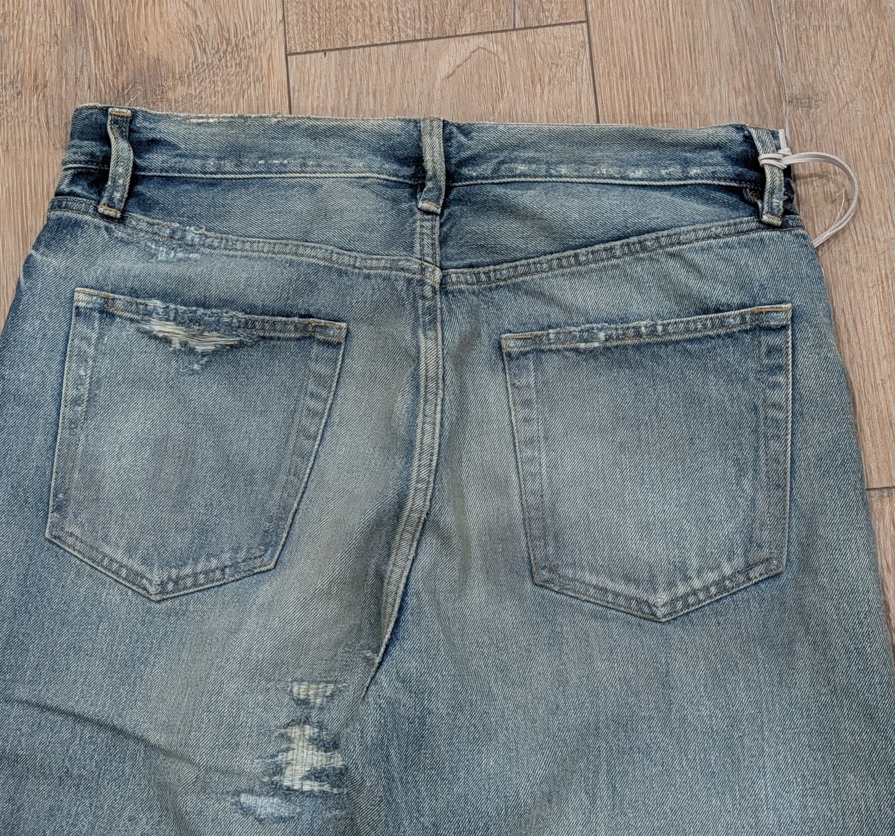 Fear of God FEAR OF GOD Distressed Straight Leg Jeans Vintage Indigo 33 Size US 33 - 9 Thumbnail