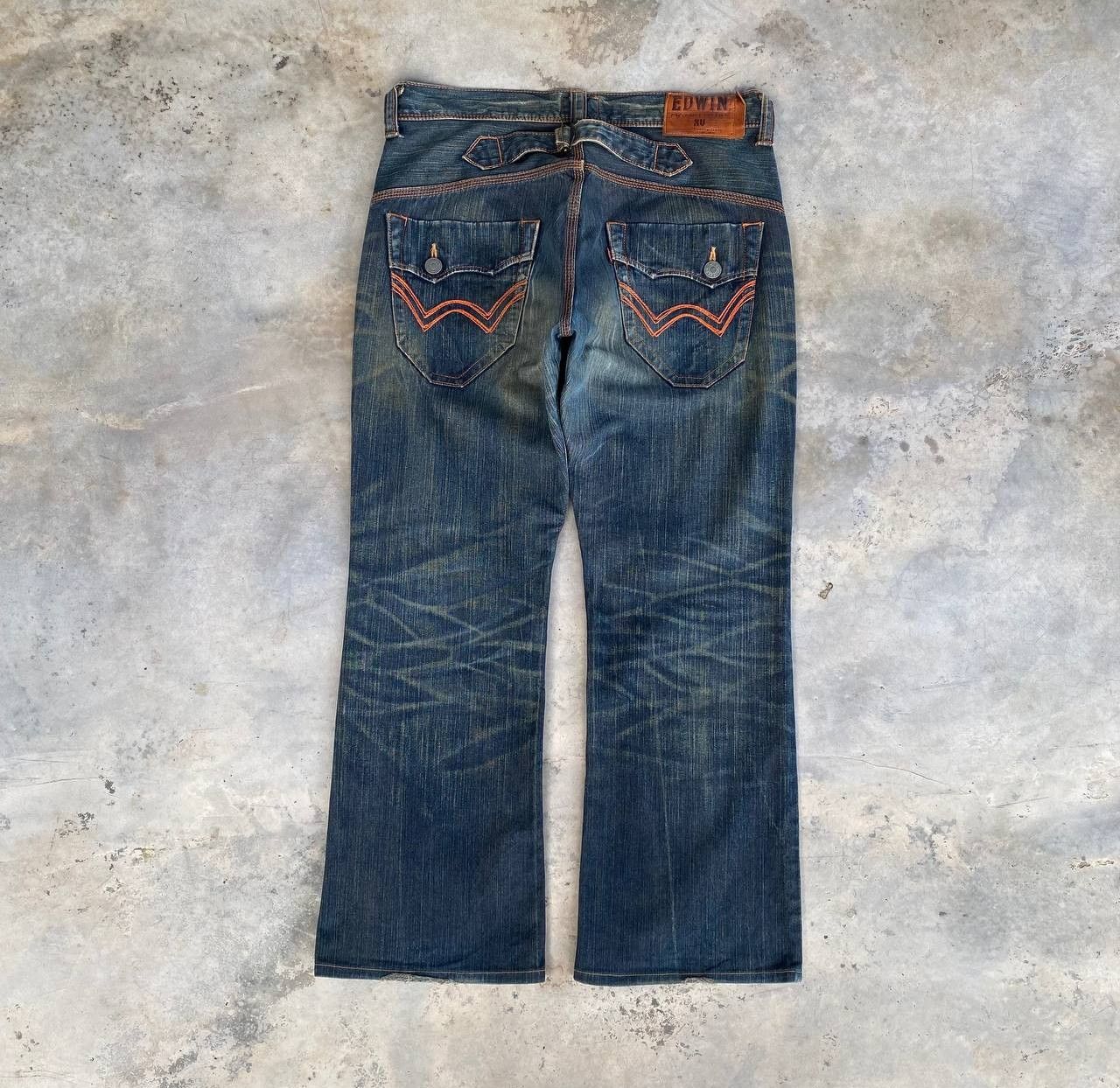 Edwin × Vintage FLARE EDWIN EXCLUSIVE GHOST CLAWMARK BUCKLE BACK BJ03-42 Size US 34 / EU 50 - 3 Thumbnail