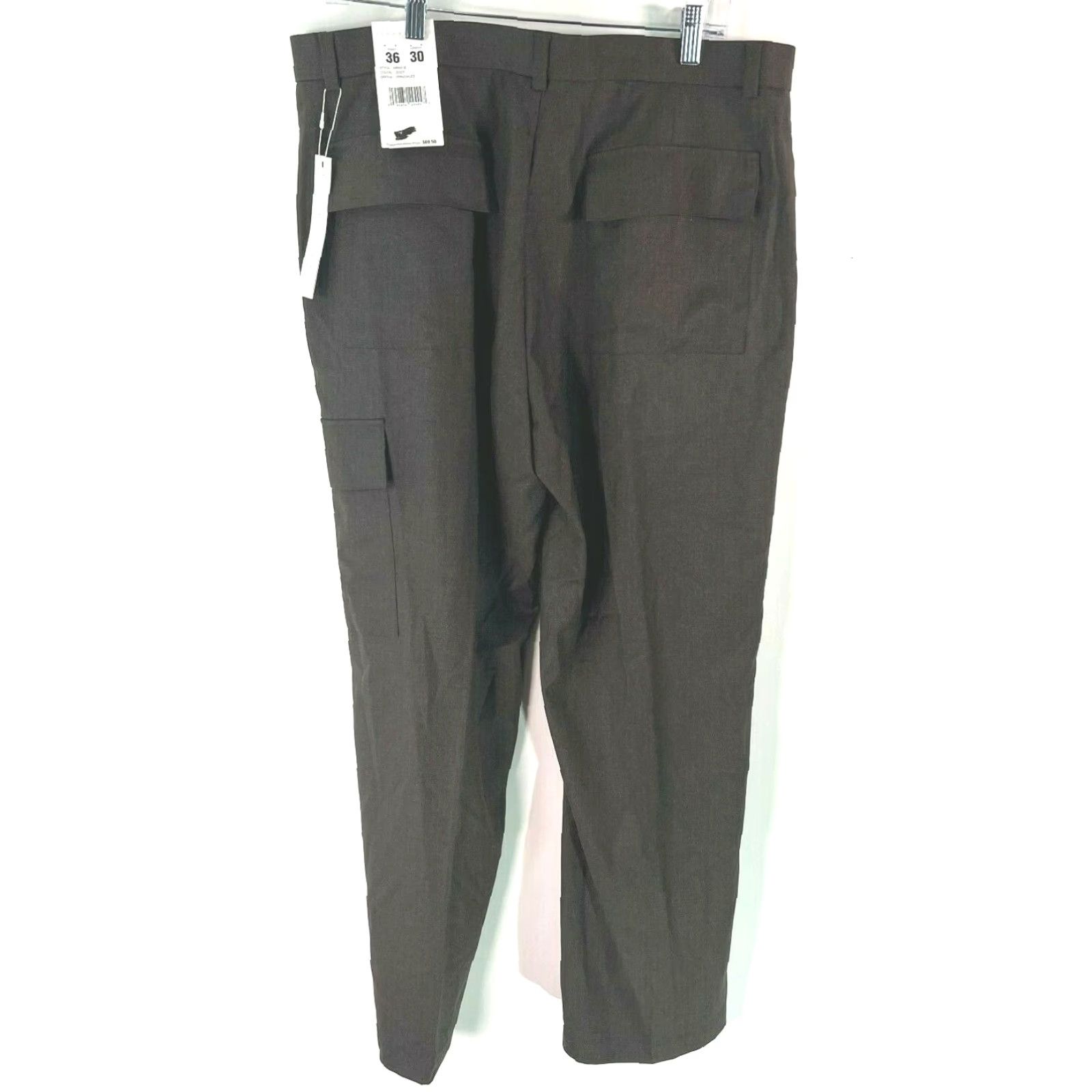 Perry Ellis Perry Ellis Mens Dress Pants Flat Front Low Rise Brown 36X30 Pant Men Size 36X30 Size US 36 / EU 52 - 2 Thumbnail