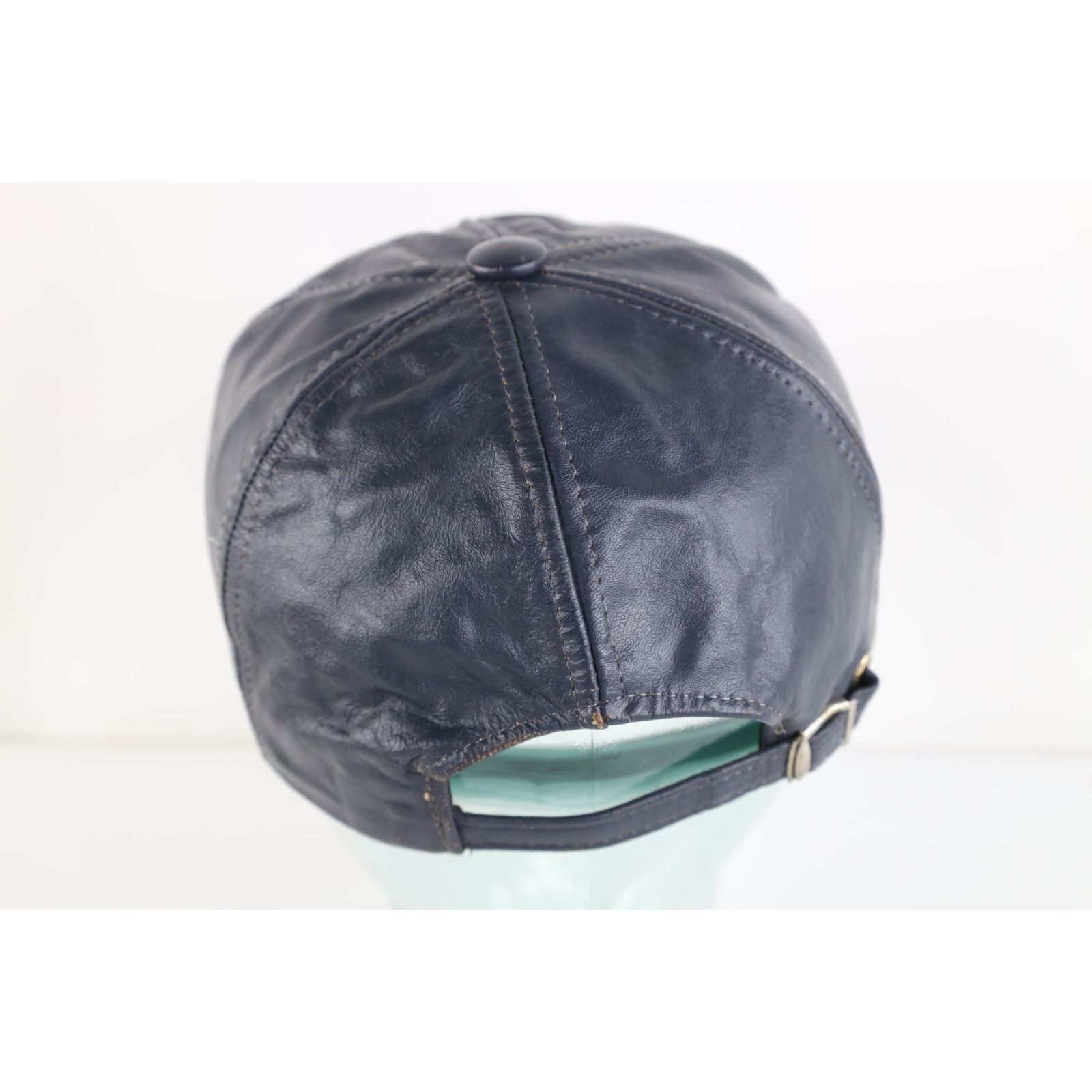 Vintage Vintage 90s Streetwear Distressed Leather Strapback Hat Cap Size ONE SIZE - 4 Thumbnail