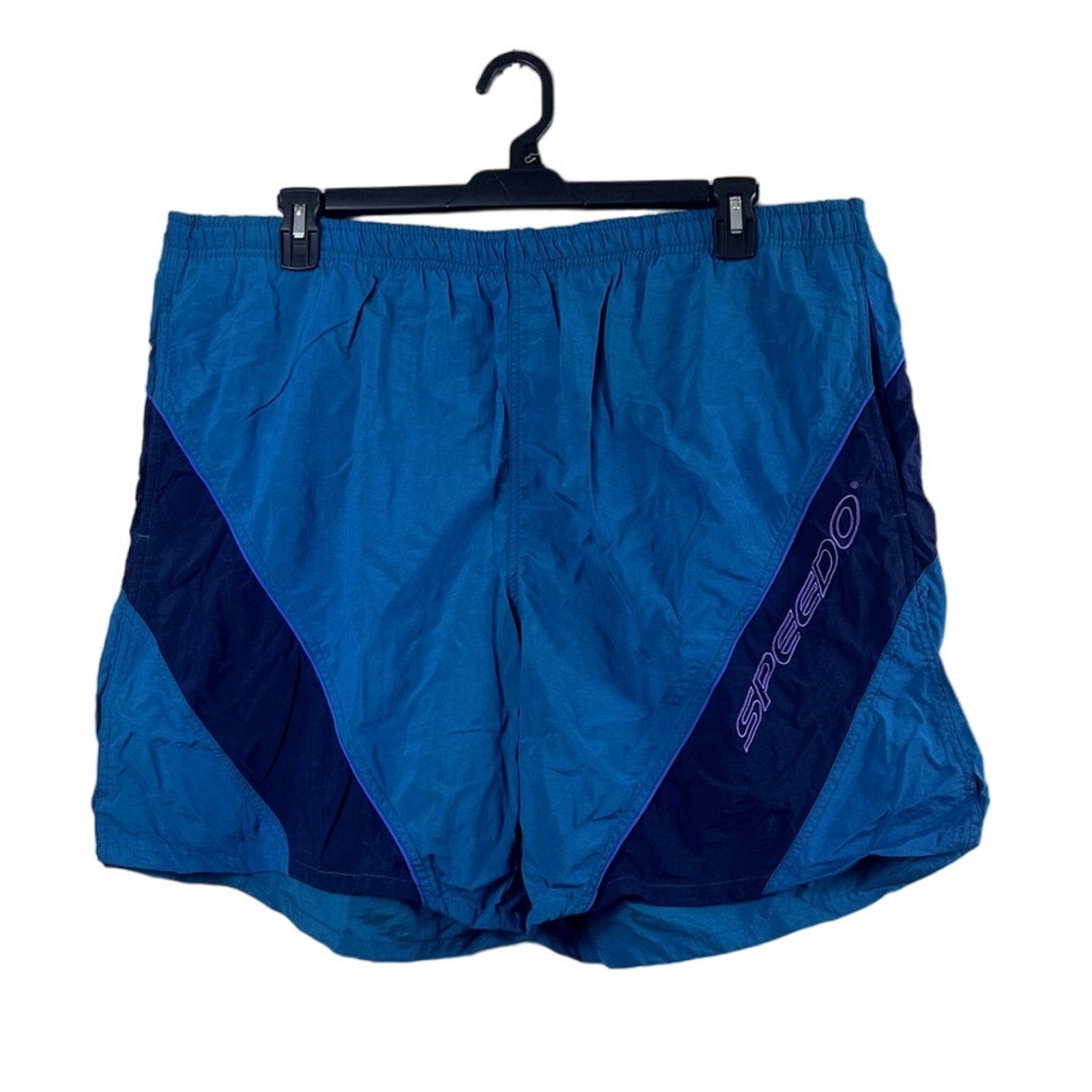 Speedo Men's Blue and Black Speedo Swimtrunks XL Size US 36 / EU 52 - 1 Thumbnail