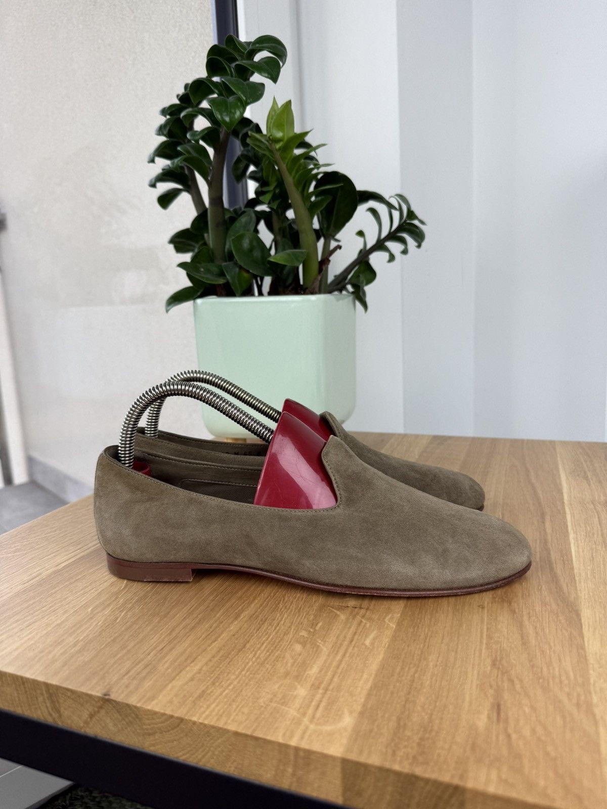 Leather × Santoni Santoni Reflection-Effect Leather Loafers MadeInItaly Size US 8 / IT 38 - 1 Thumbnail