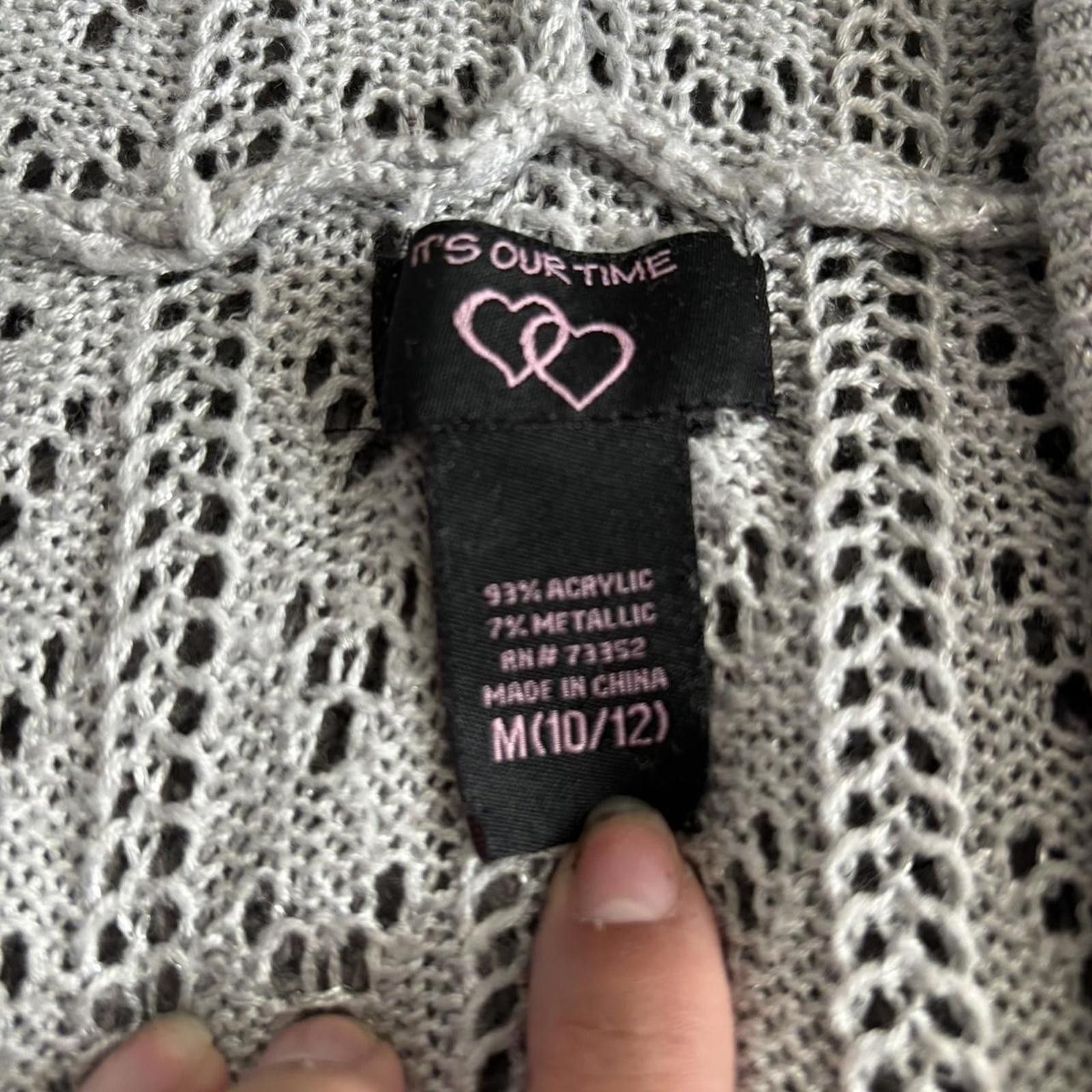 Abercrombie & Fitch y2k cardigan in silver Size S / US 4 / IT 40 - 2 Thumbnail