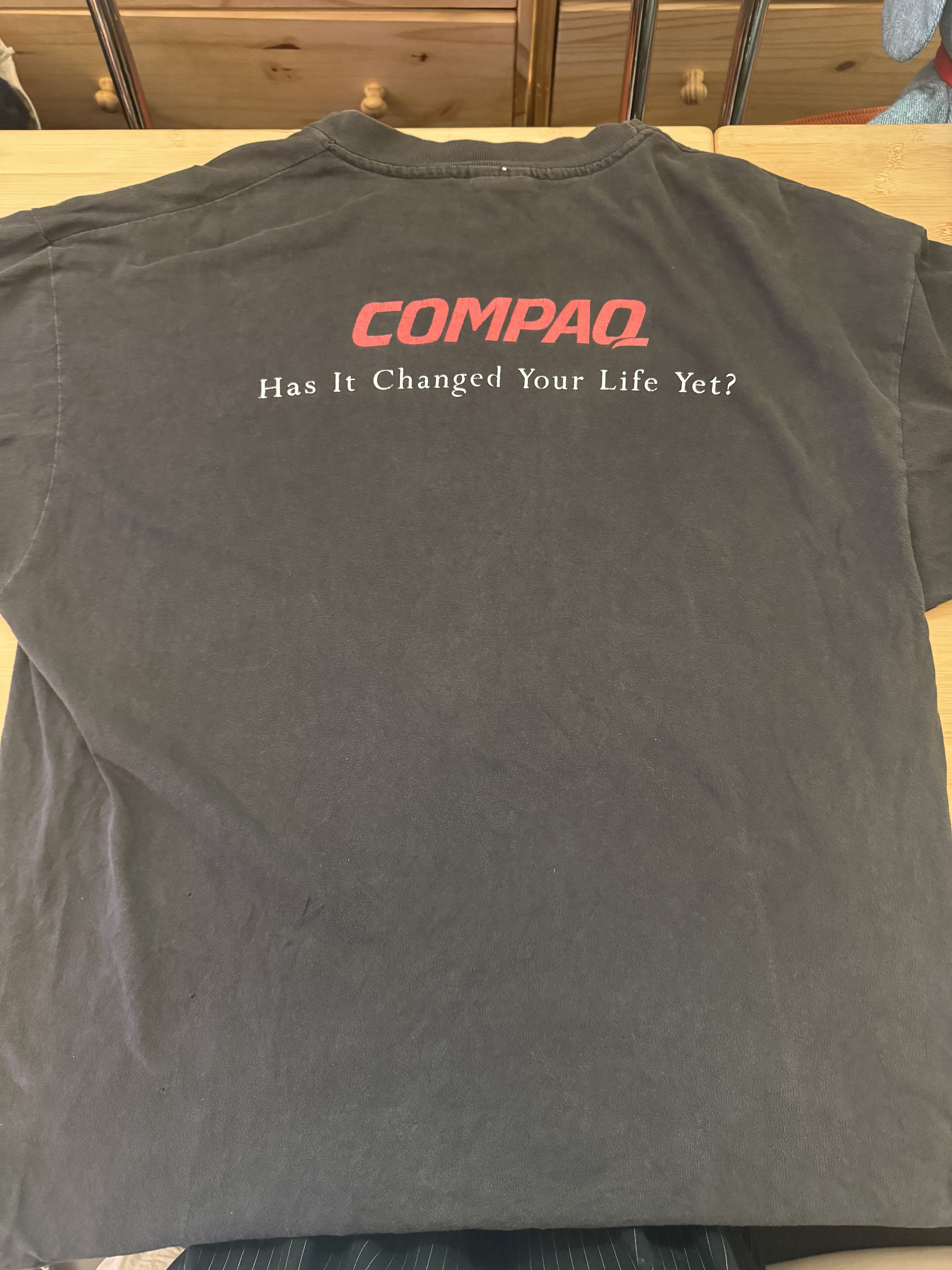 Vintage Compaq Vintage Sci-Fi Shirt - Faded Black XL Size US XL / EU 56 / 4 - 4 Thumbnail