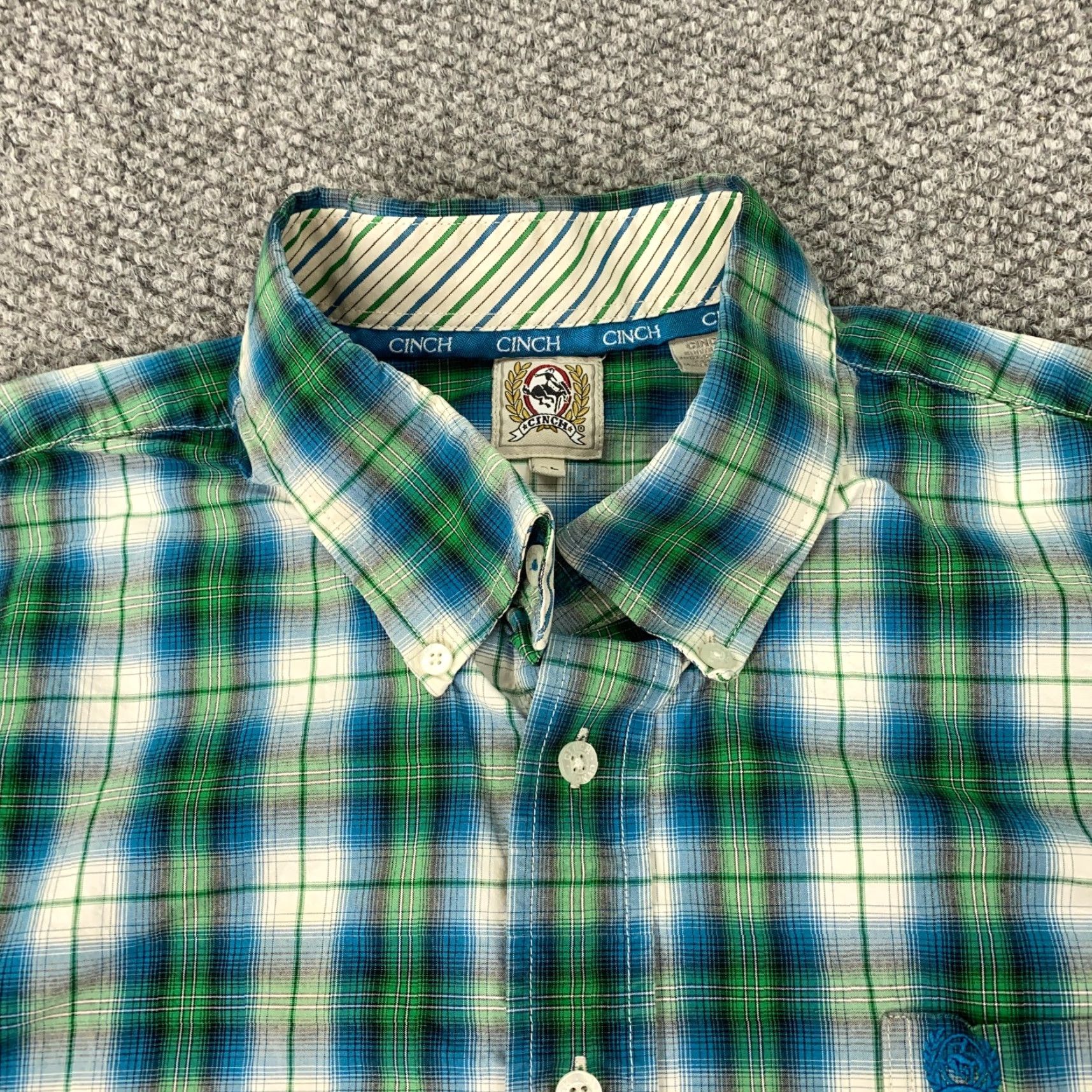 Vintage Cinch Shirt Mens XL Green Plaid Western Button-Up Long Sleeve Casual Stay Comfortable All Seasons Western Theme Mens XL Green Plaid Shirt Size US XL / EU 56 / 4 - 2 Thumbnail