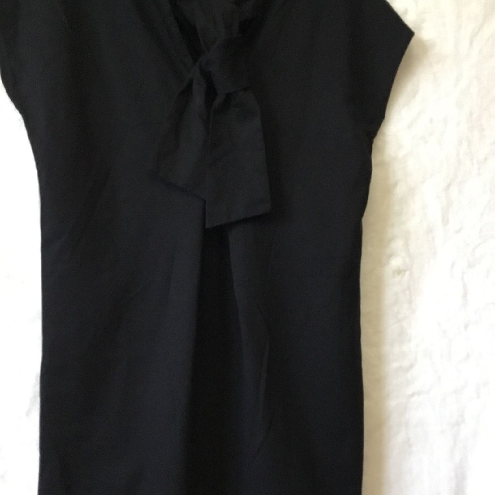 Other Sans & Sans Black Cap-Sleeved Dress With Tie Size S / US 4 / IT 40 - 4 Thumbnail