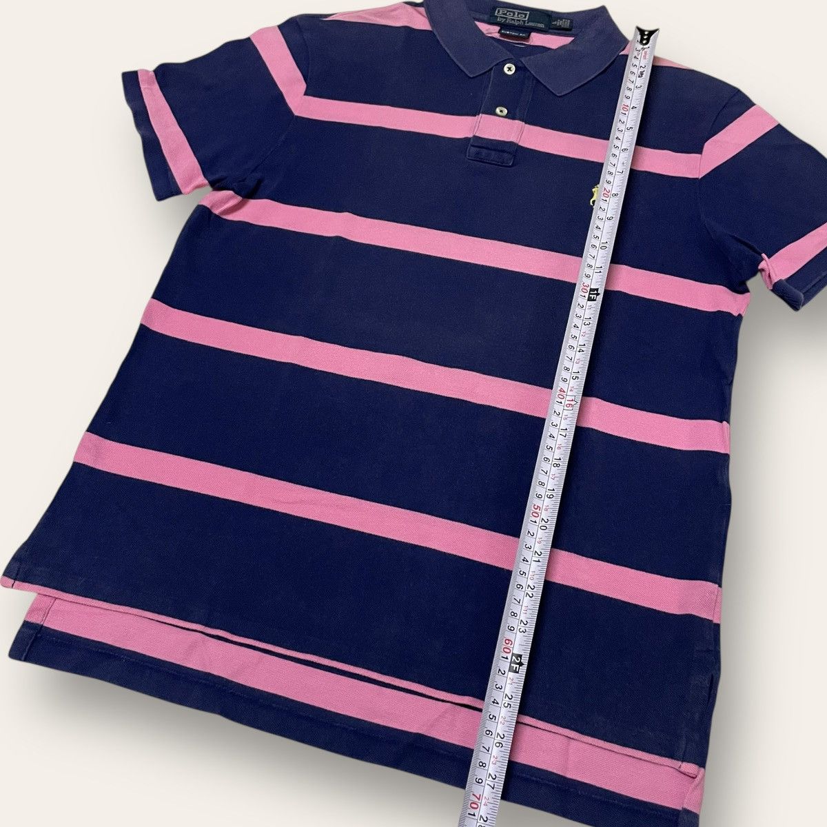 Ralph Lauren Vintage Stripe Ralph Lauren Blue Pink Custom Fit Size US M / EU 48-50 / 2 - 9 Thumbnail