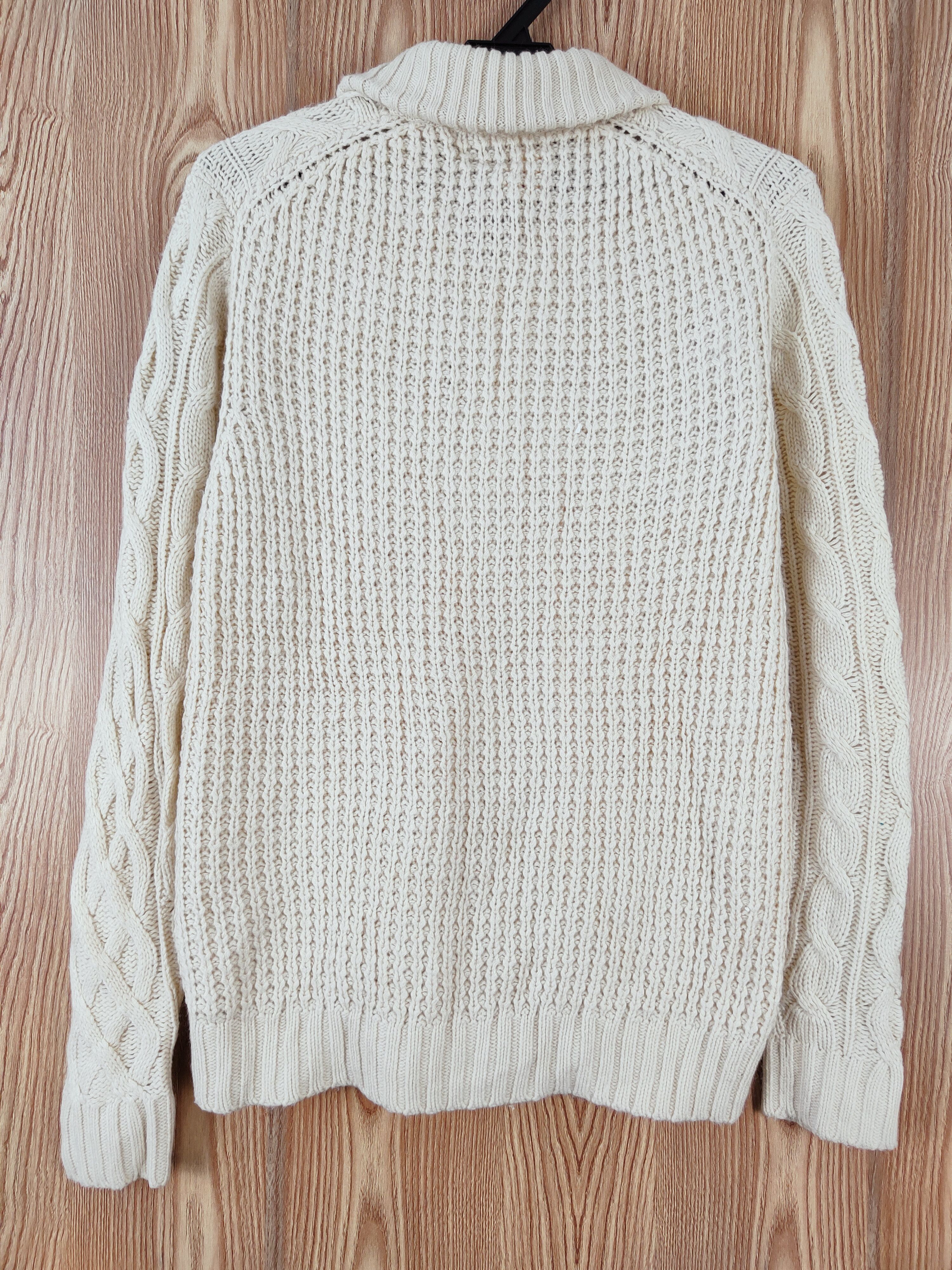 Aran Isles Knitwear × GU × Japanese Brand GU japan Beige cable Knitwear Cardigan #W483 Size US M / EU 48-50 / 2 - 7 Thumbnail