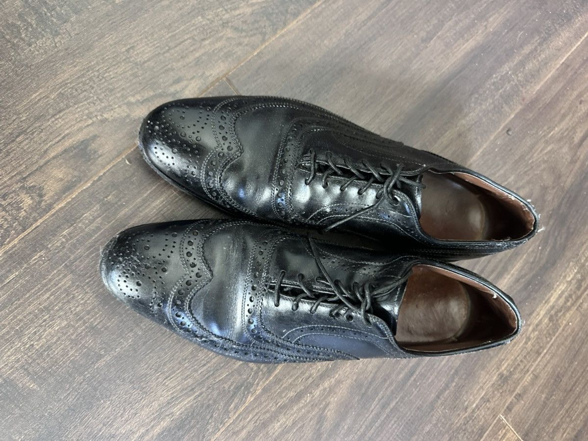 Allen Edmonds McAllister black leather MiUSA brogues derby dress shoes Size US 9.5 / EU 42-43 - 3 Thumbnail