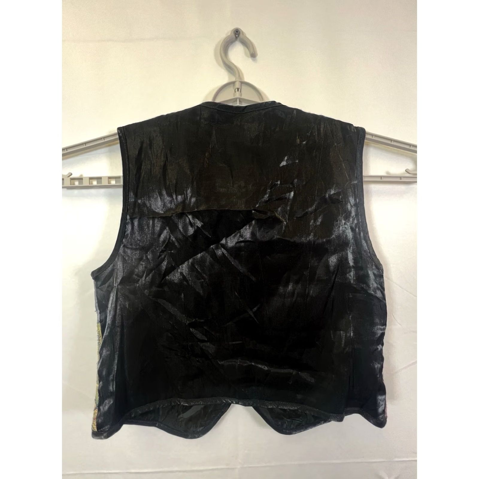 Velvet VINTAGE VTG 90s Full Zip Vest Women's Patchwork Tapestry Velvet Autumnal Boho Size PM Jacket Vest Blouse- Shirt- Top Girls Mens Women's Size M / US 6-8 / IT 42-44 - 5 Thumbnail