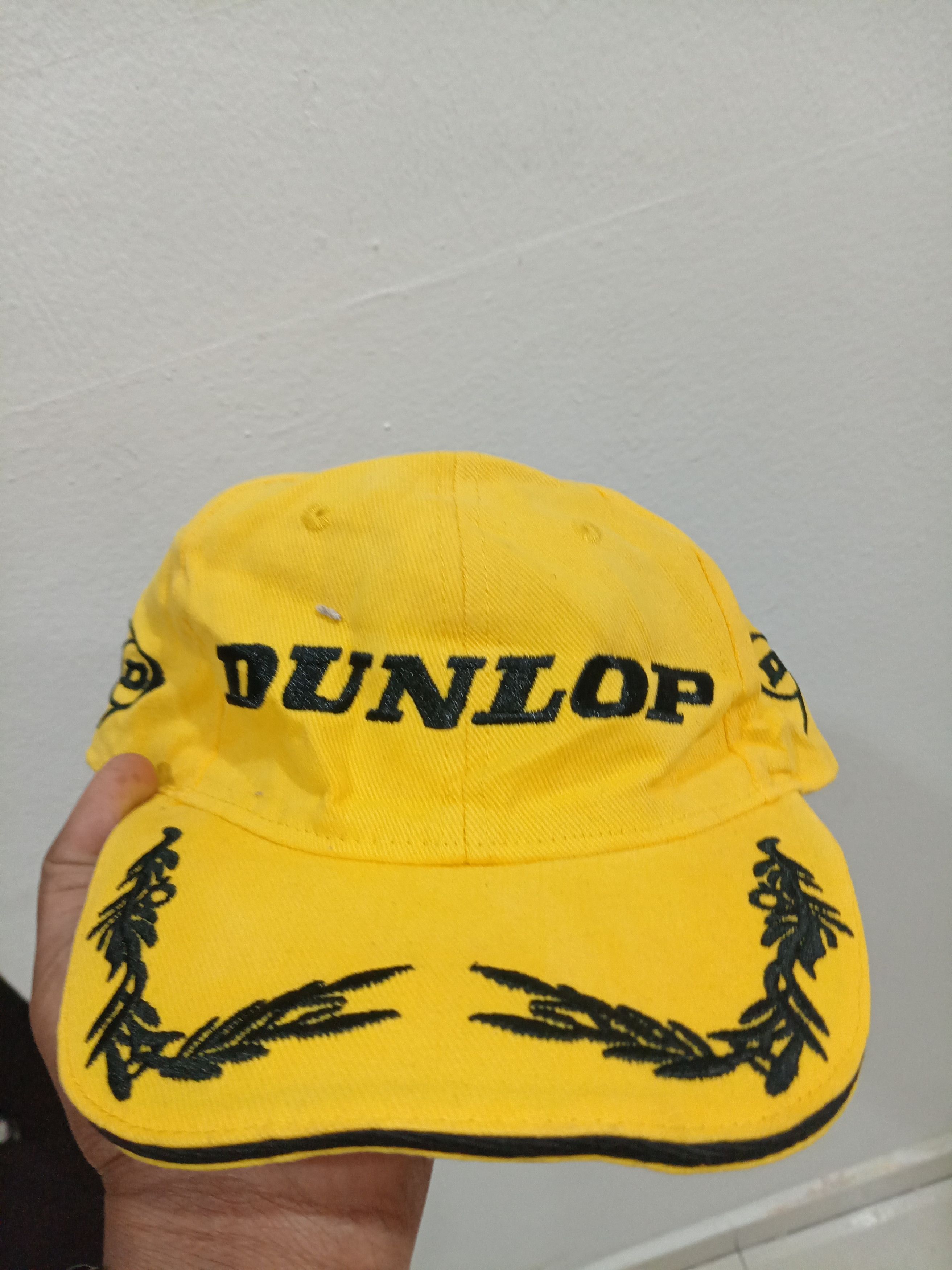 Dunlop Vintage Yellow DUNLOP Motorsports Racing Embroidery hat cap Size ONE SIZE - 1 Thumbnail