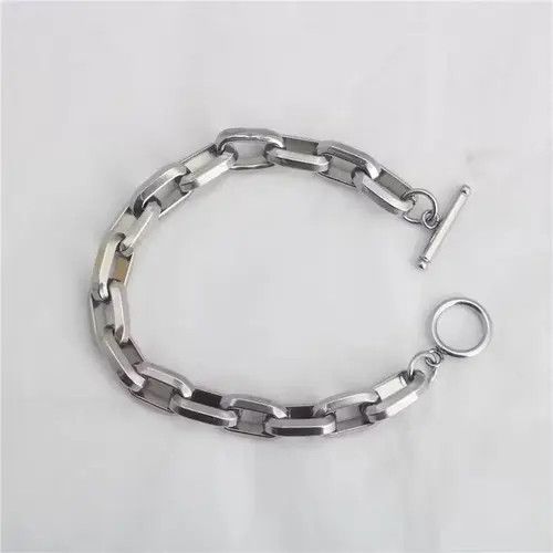 Jewelry Link Chain Bracelet 2000s Chrome Y2K Punk Skater Grunge Size ONE SIZE - 3 Thumbnail
