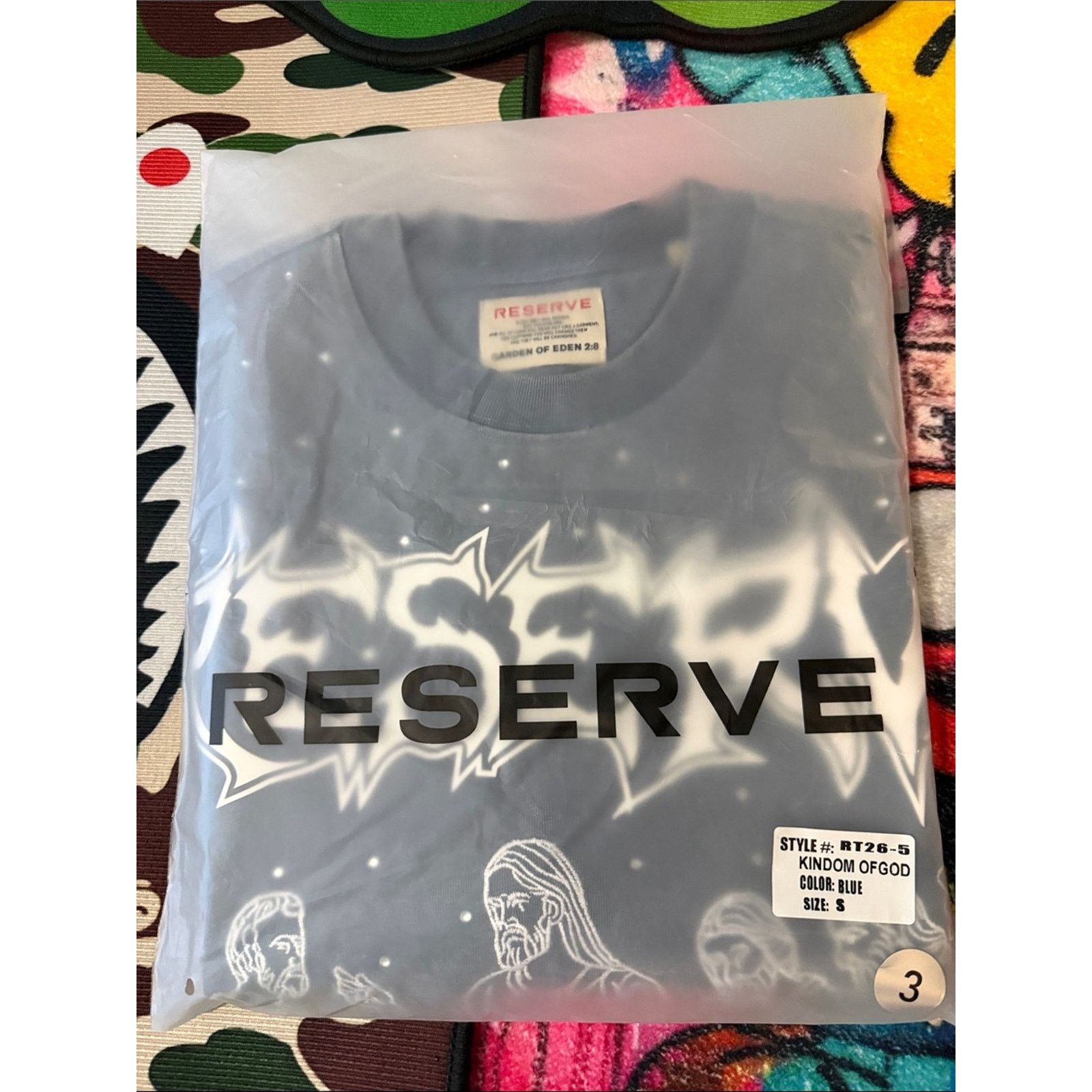 Other RESERVE “KINGDOM OF GOD” RESURRECTION - RHINESTONES TEE Size US S / EU 44-46 / 1 - 15 Thumbnail