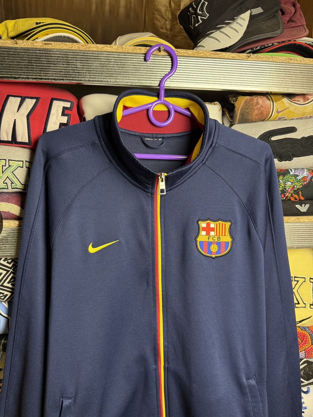 Nike Vintage Nike FCB Barcelona Zip Sweatshirt Jersey Size US XL / EU 56 / 4 - 3 Thumbnail