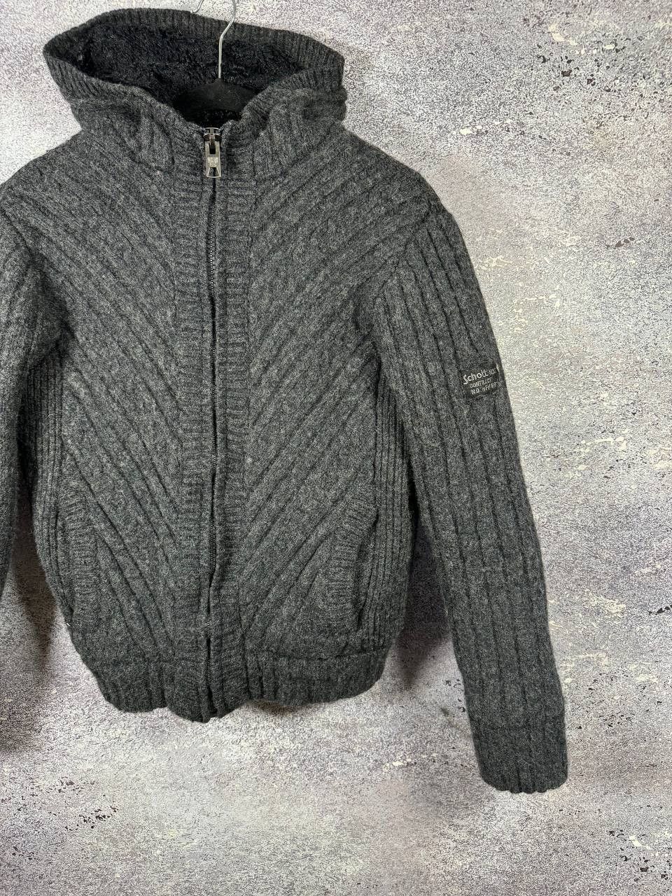 Schott × Vintage Vintage Schott NYC Wool Hooded Gray Jacket Large Military Size L / US 10 / IT 46 - 4 Thumbnail